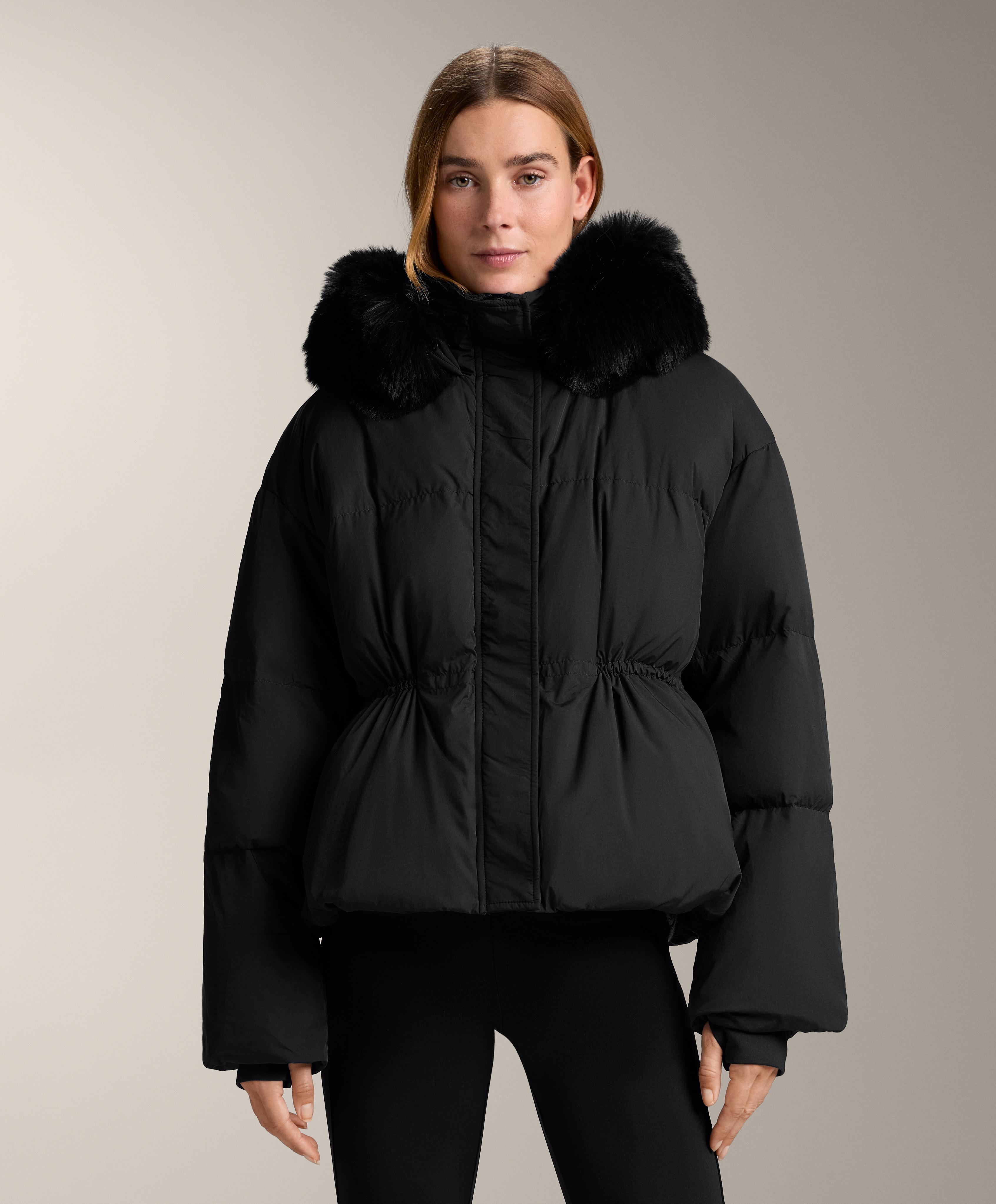 Short 100% down padded jacket — BLACK