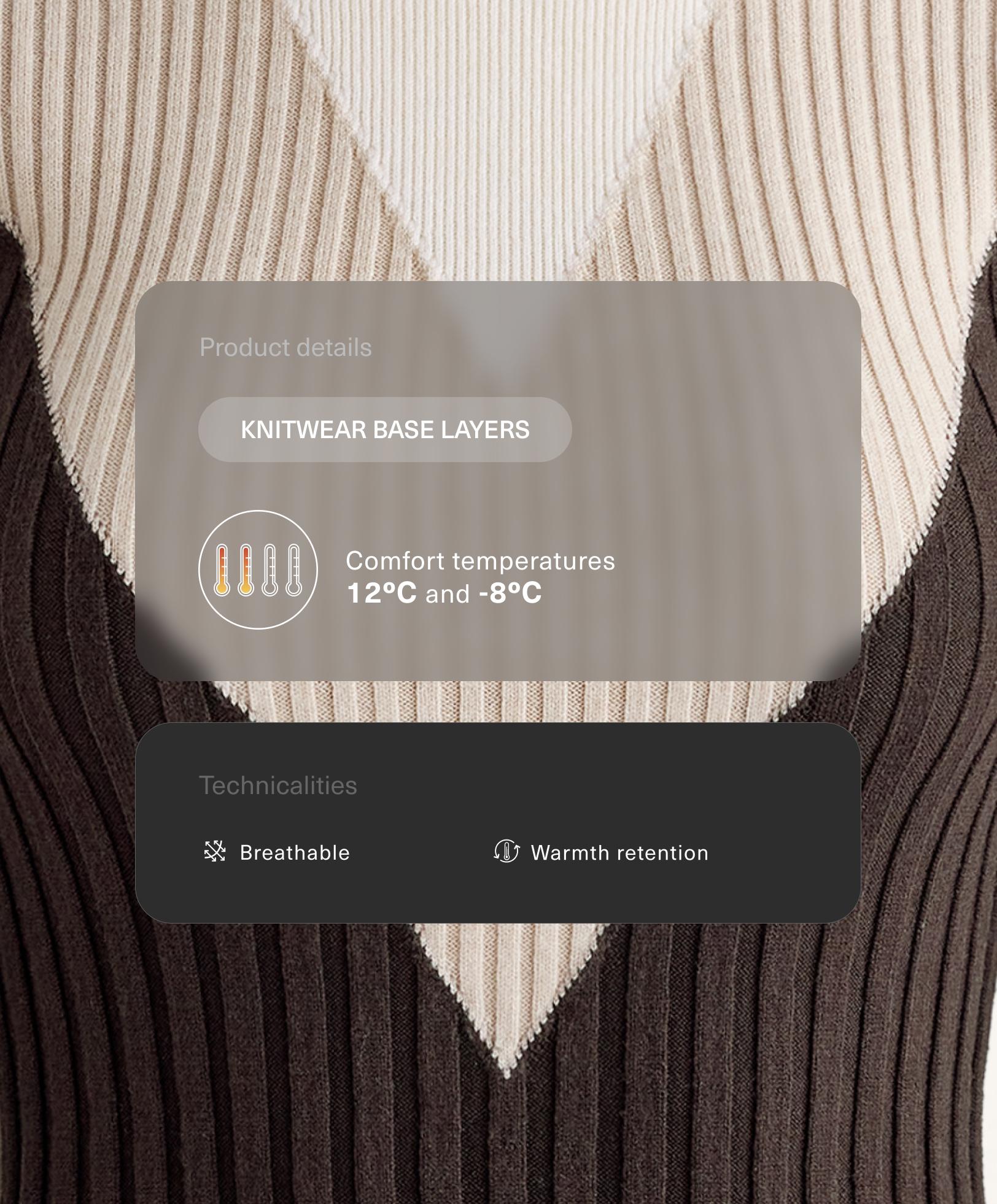 Thermal base layer rib knit T-shirt with contrasting high neck - Sale