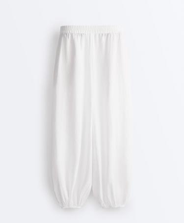 100% linen bloomer trousers — WHITE  7