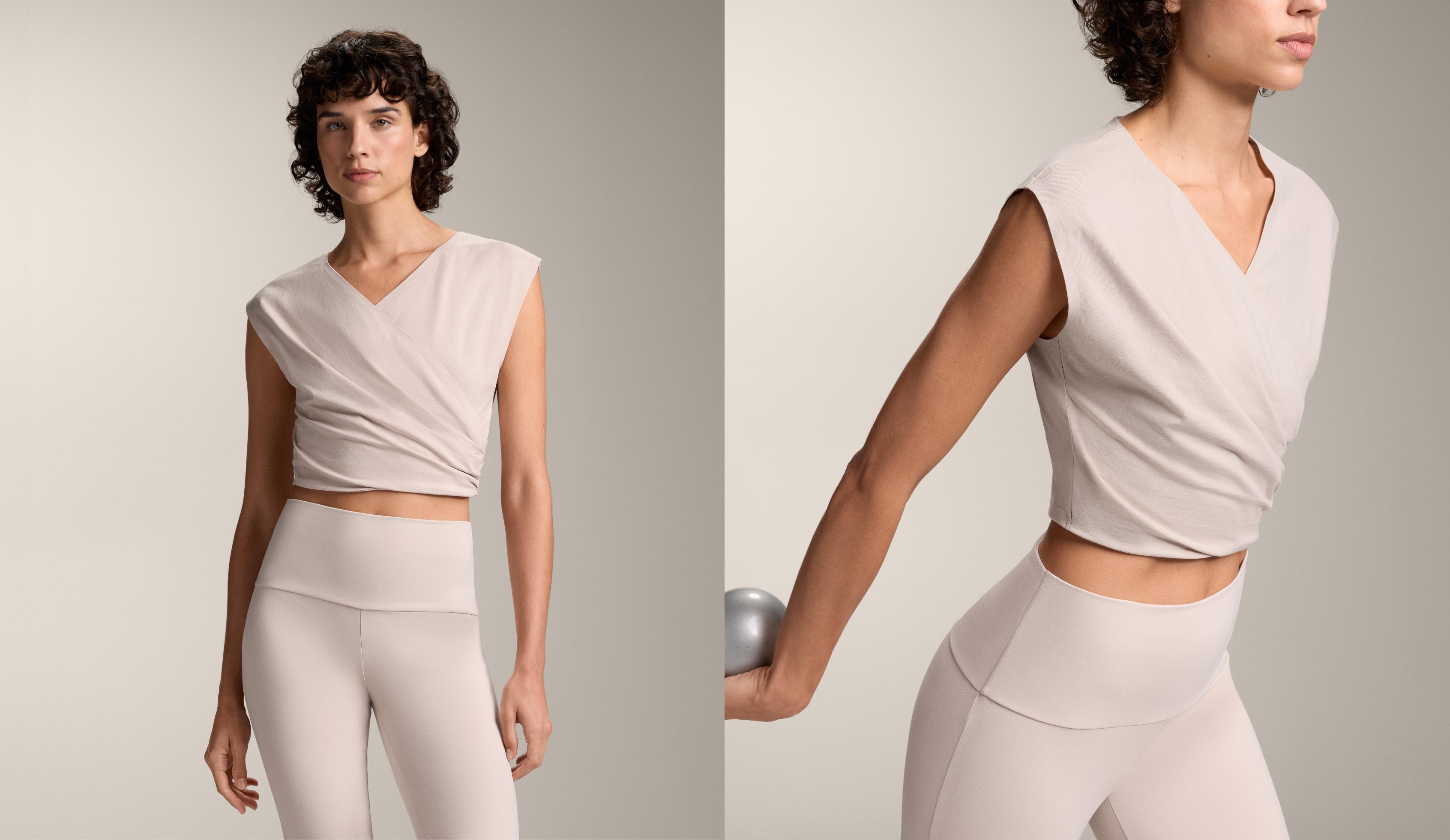 Cotton blend crossover crop top Cotton blend crossover crop top