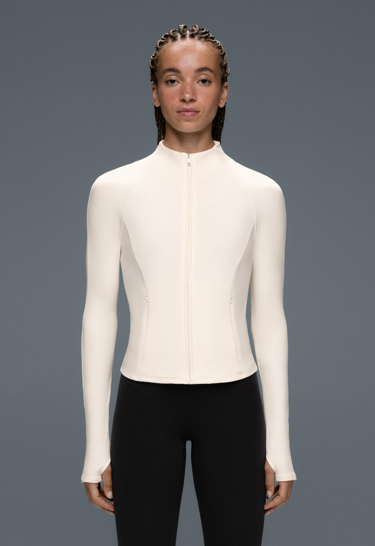 Light warm technical jacket — PALE ECRU