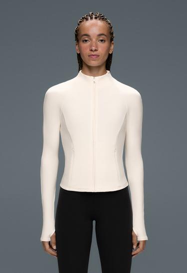 Light warm technical jacket — PALE ECRU 3