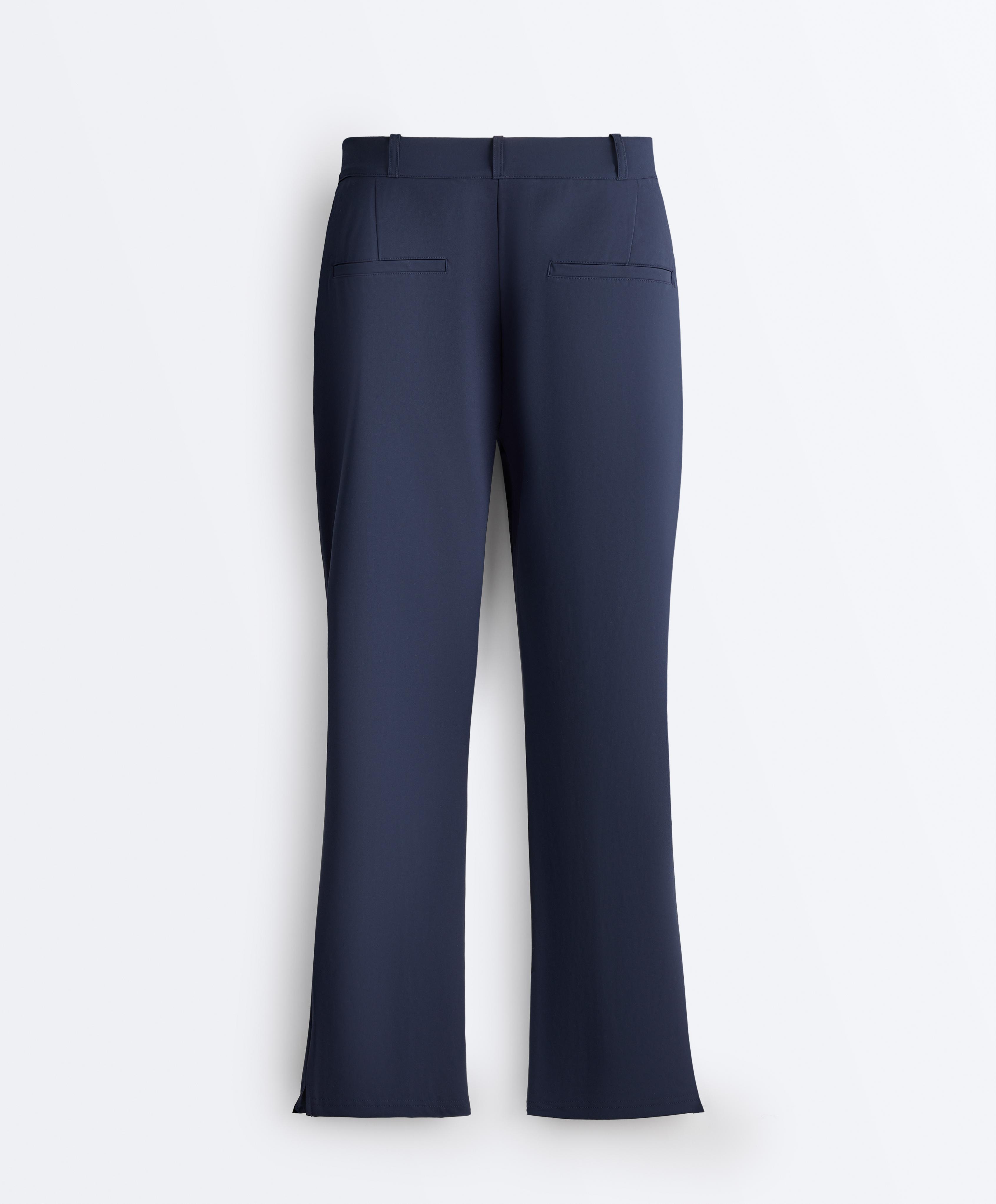 Technical skinny crease trousers — NAVY BLUE