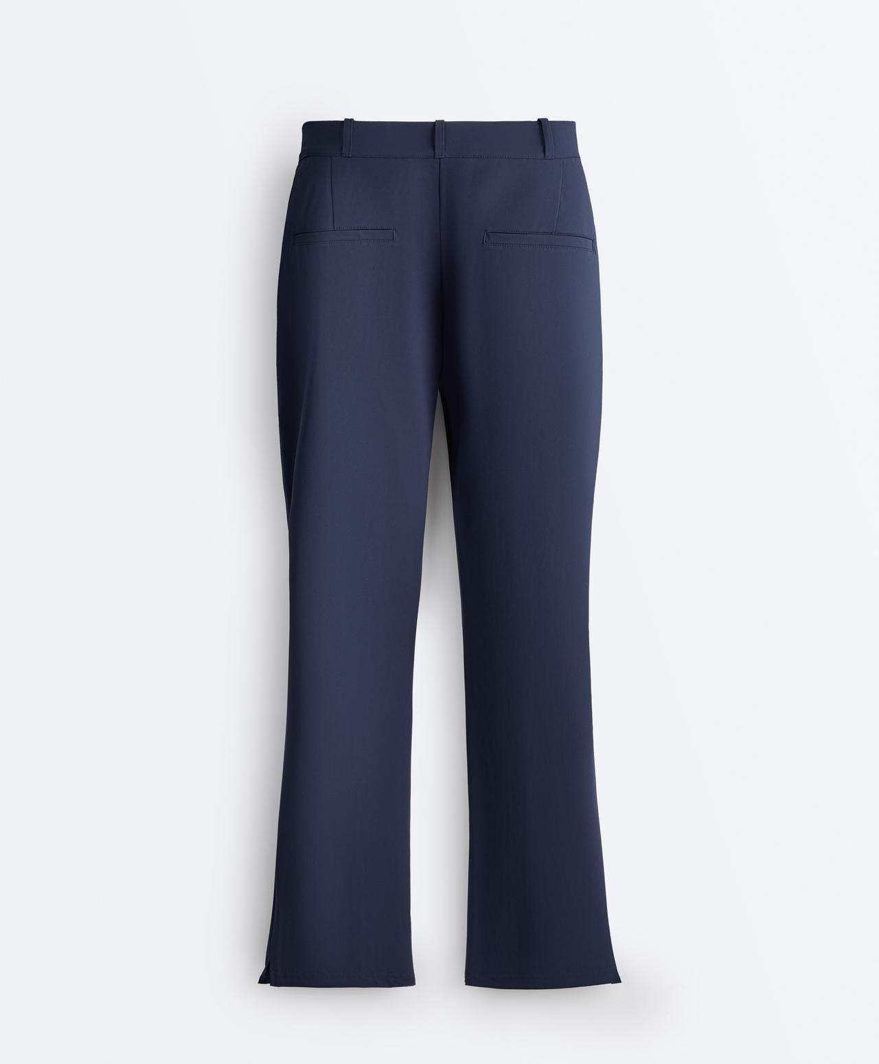 Technical skinny crease trousers — NAVY BLUE