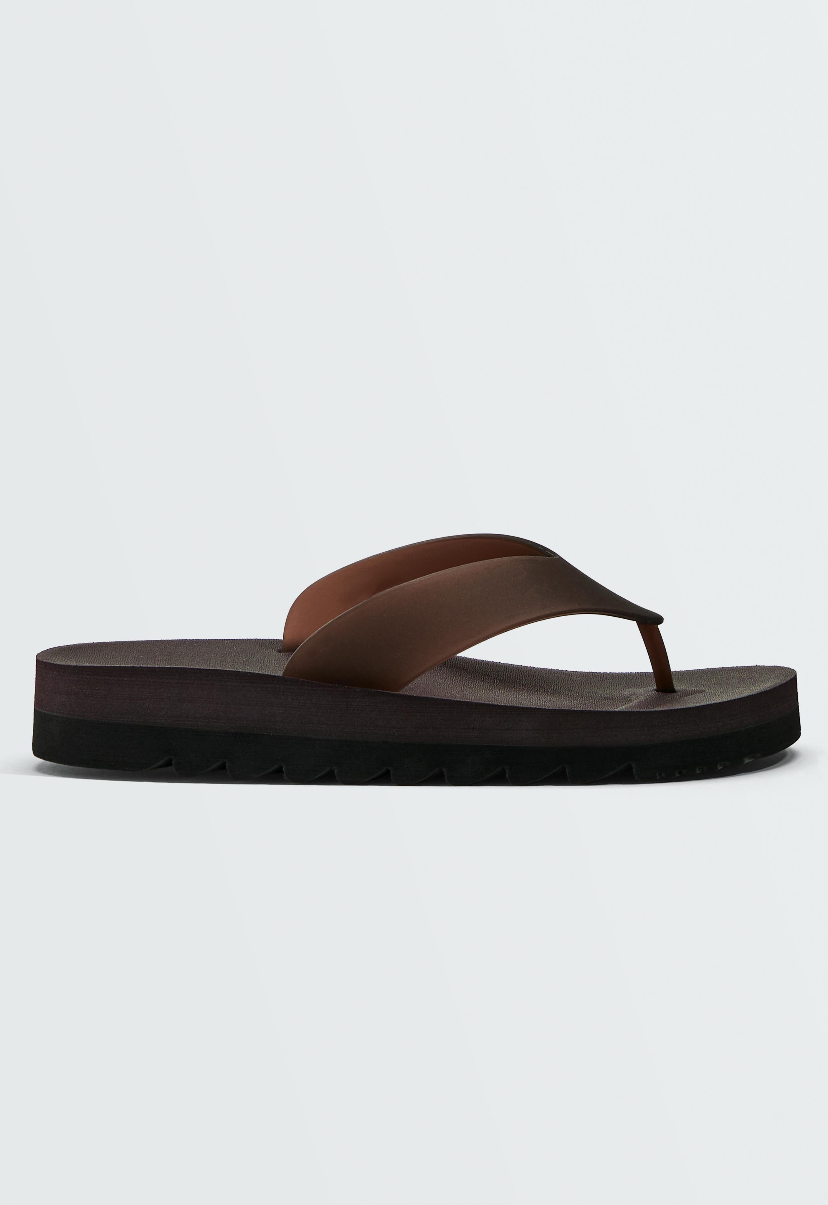 Platform beachwear sandals — BROWN