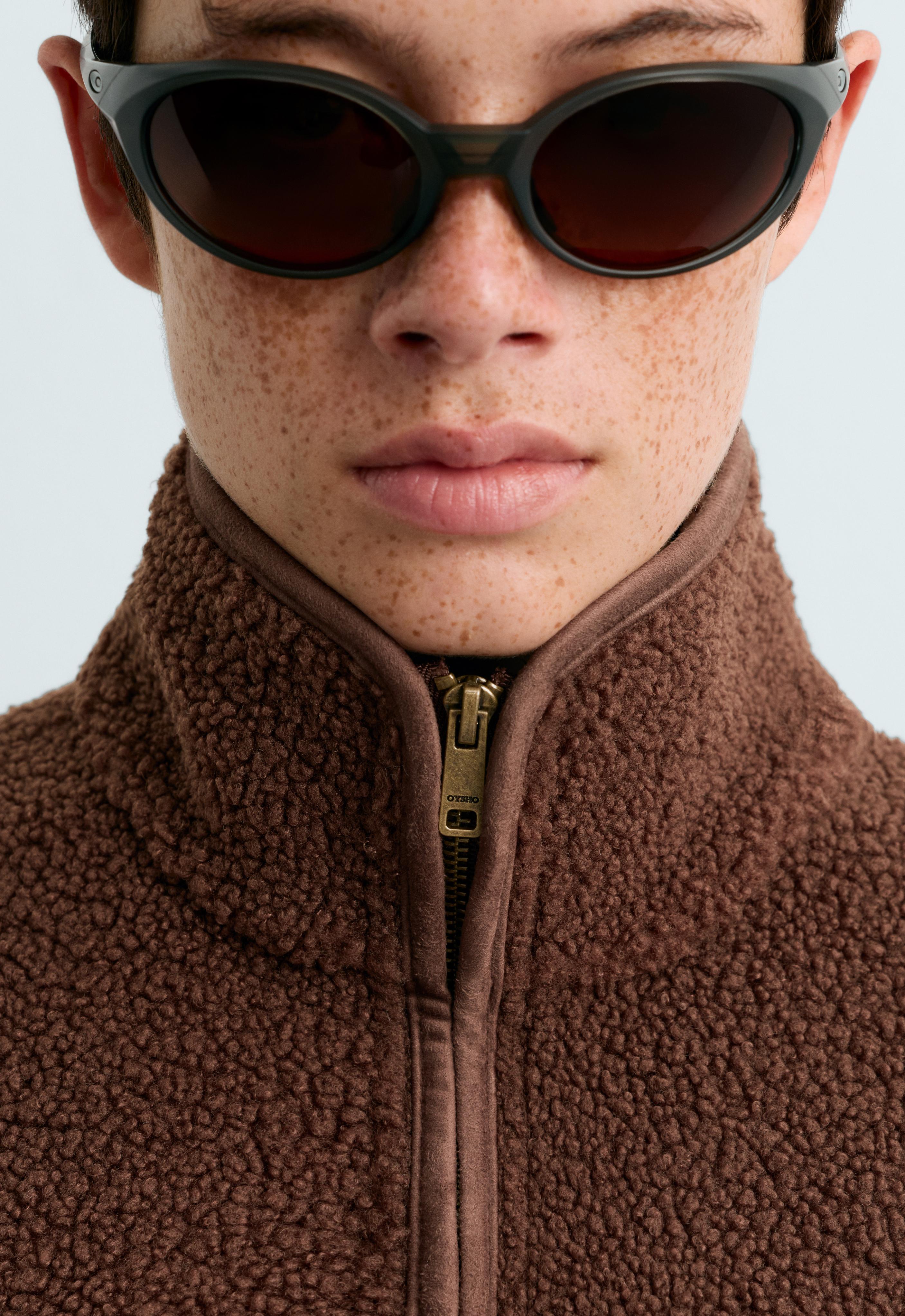 Piping faux-shearling jacket — COCOA
