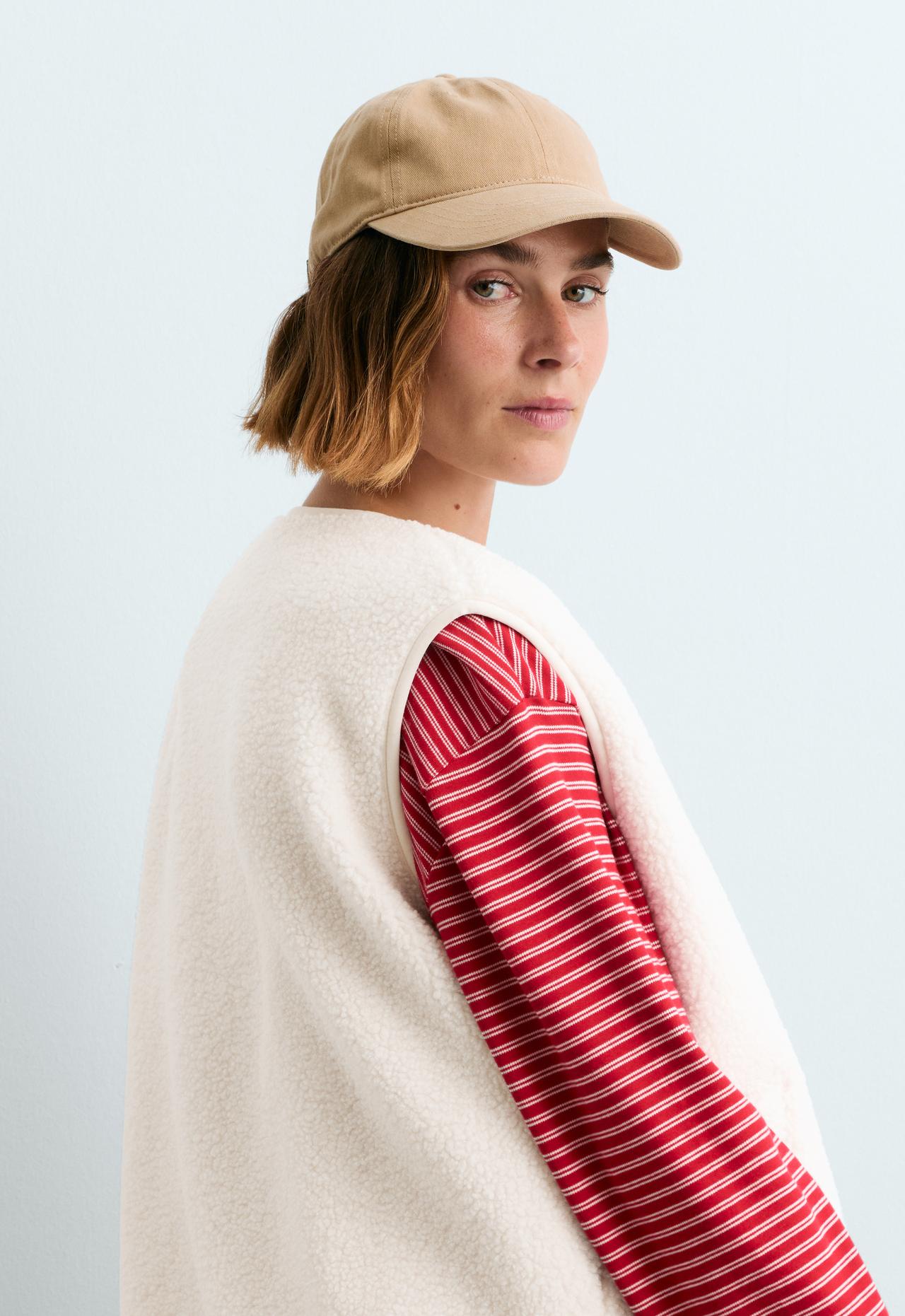 Washed-effect 100% cotton cap — CAMEL