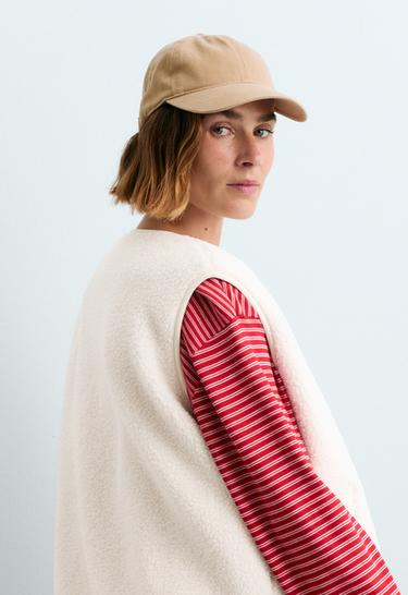 Washed-effect 100% cotton cap — CAMEL 3