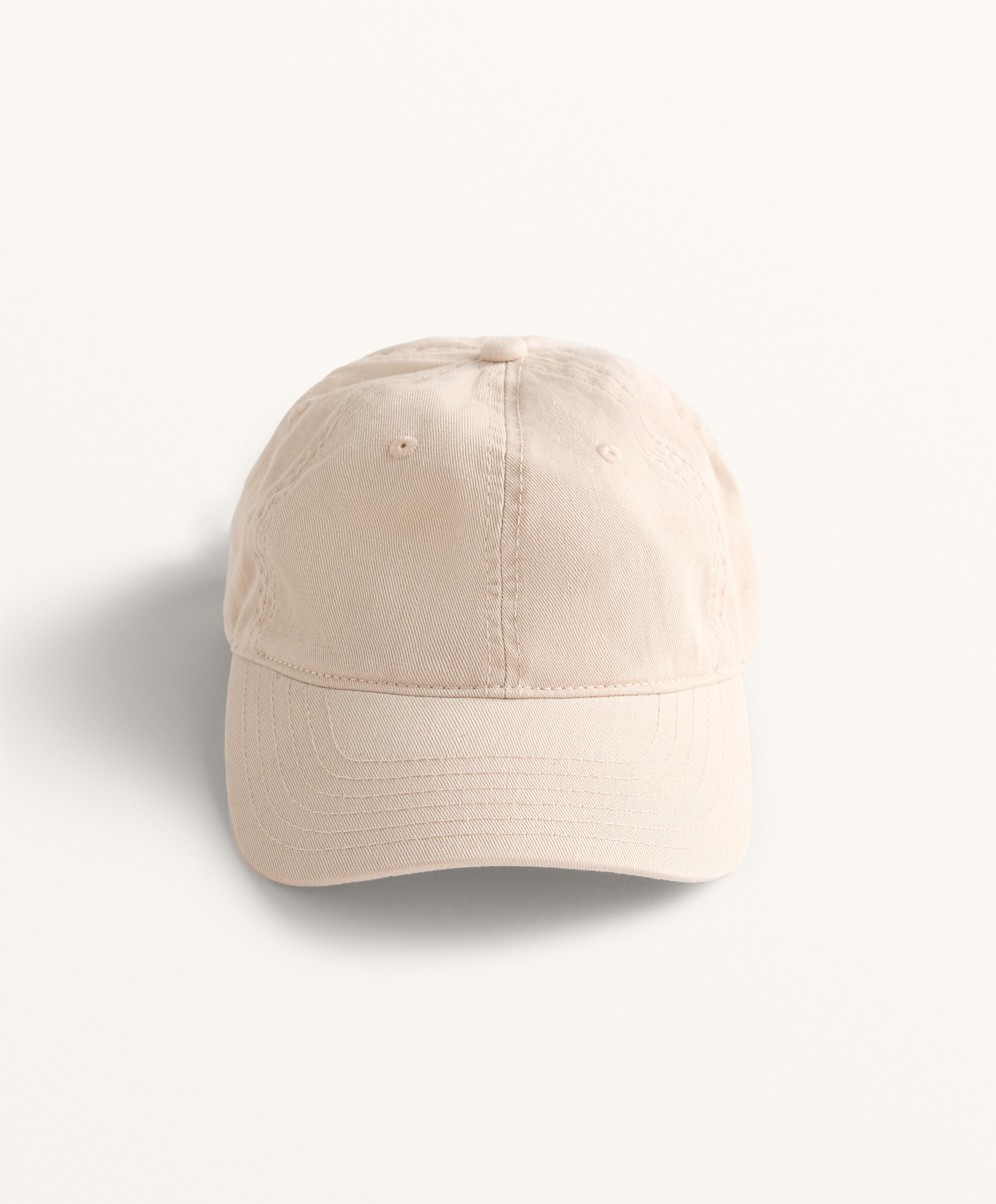 Washed-effect 100% cotton cap