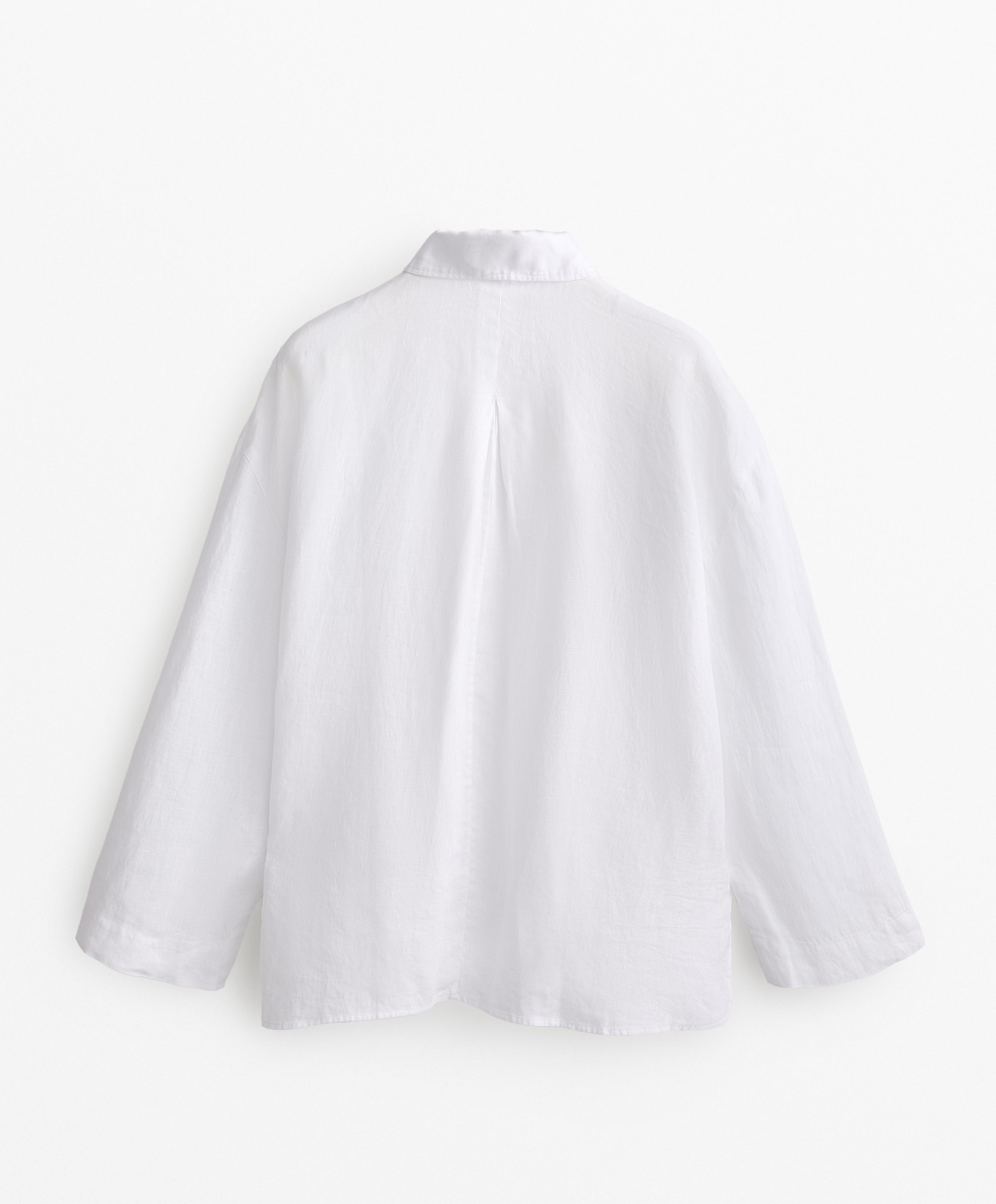 Oversize shirt in 100% linen