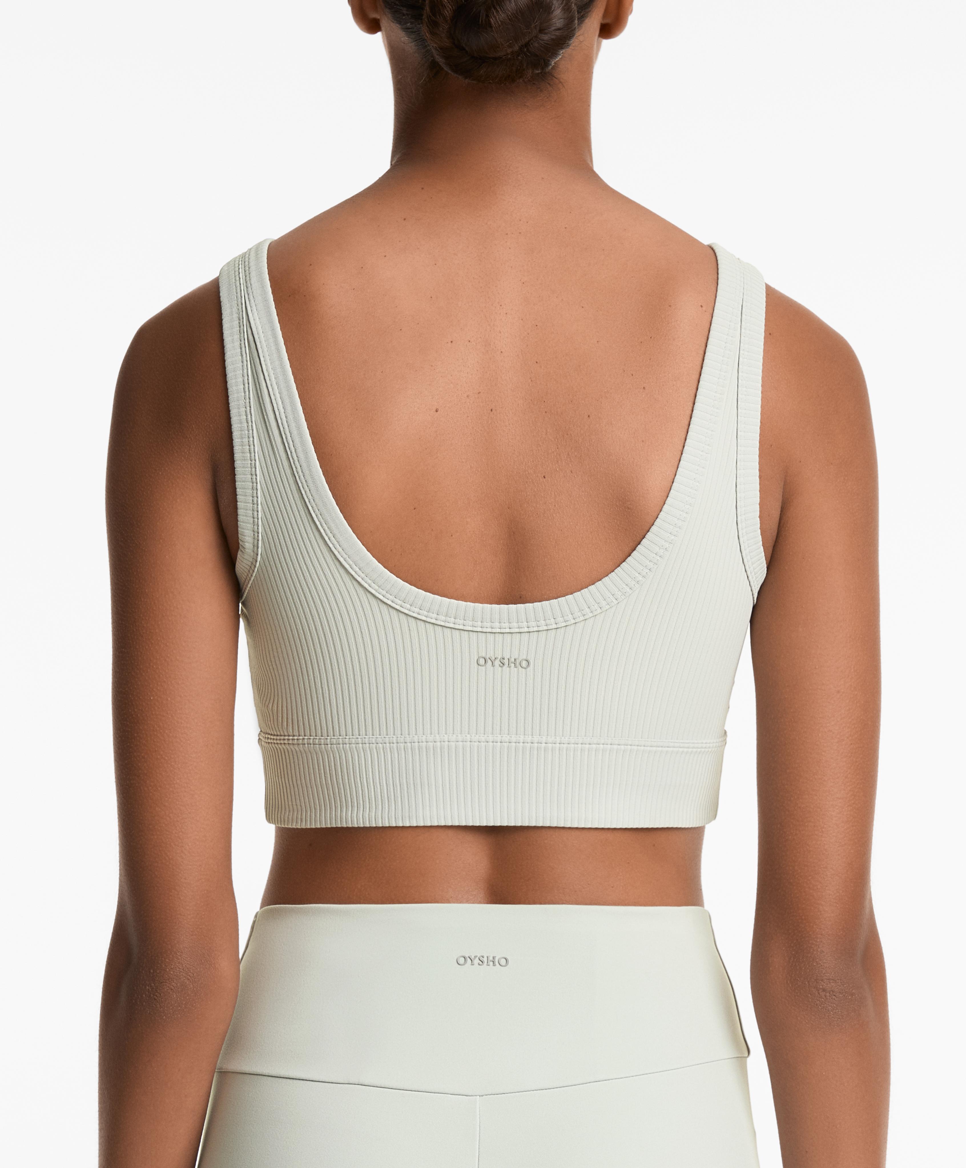 Rib Comfortlux open back Henley top