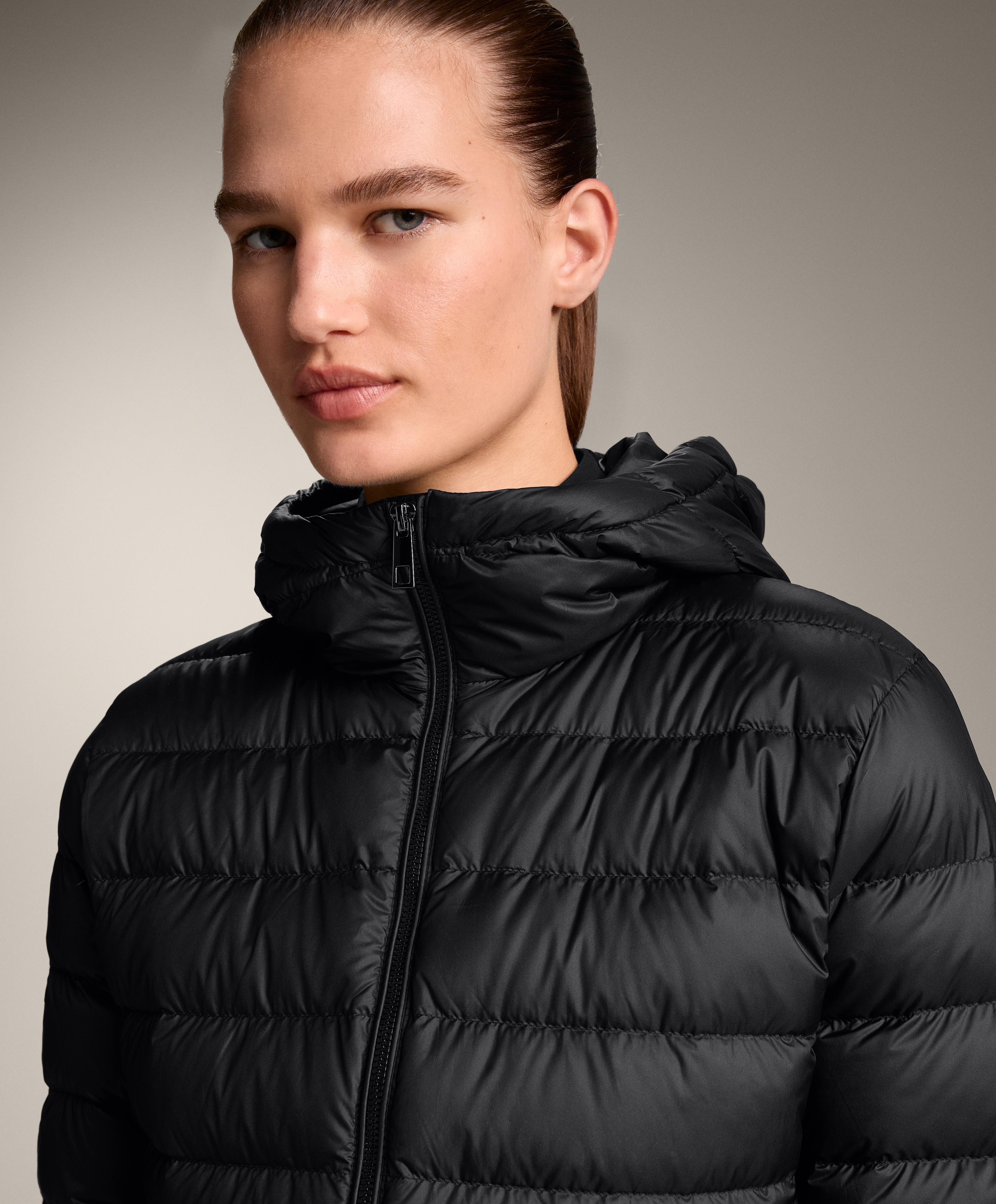 Lightweight packable 100% down water-repellent jacket