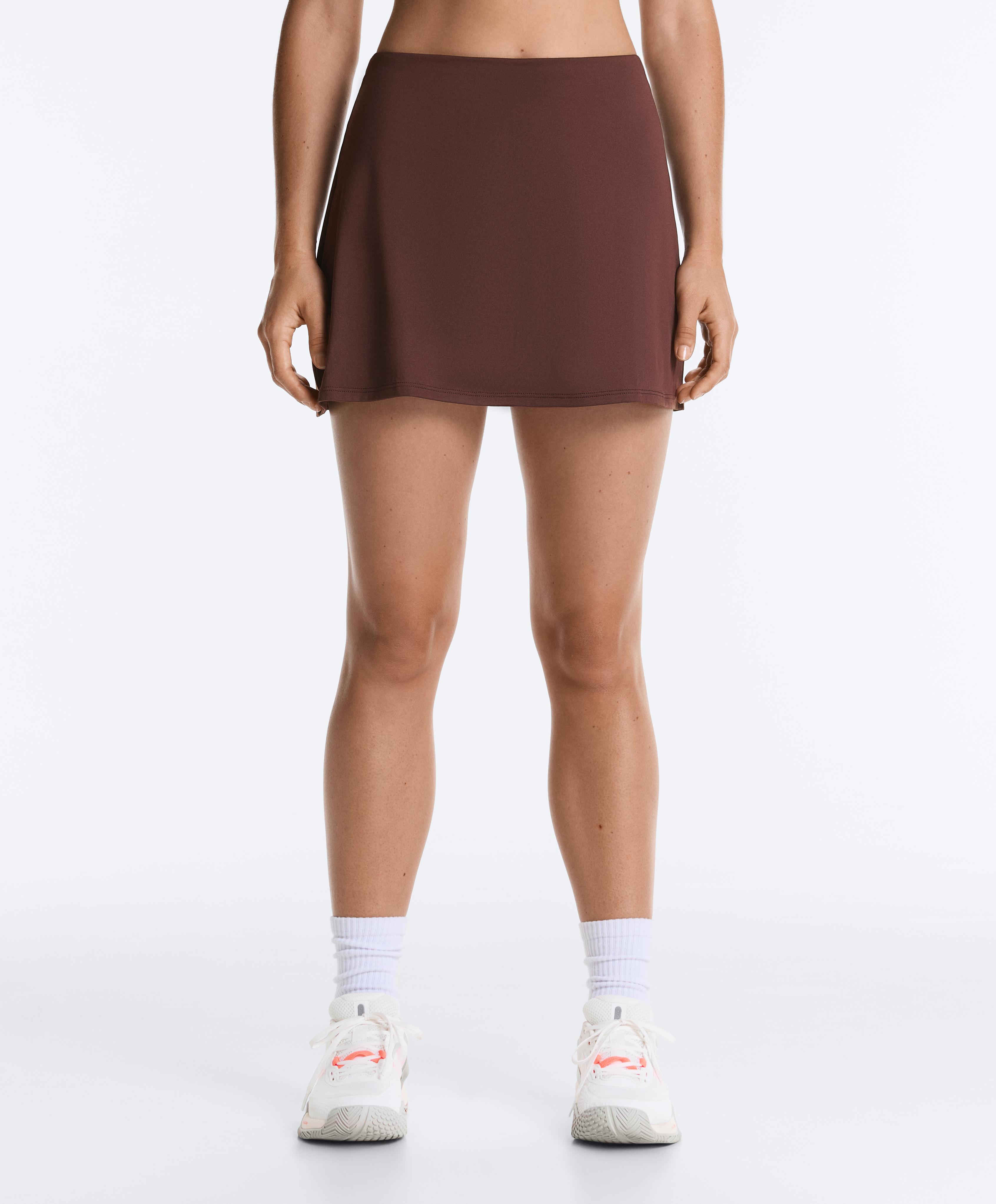 High-rise Comfortlux mini skirt — CHOCOLATE