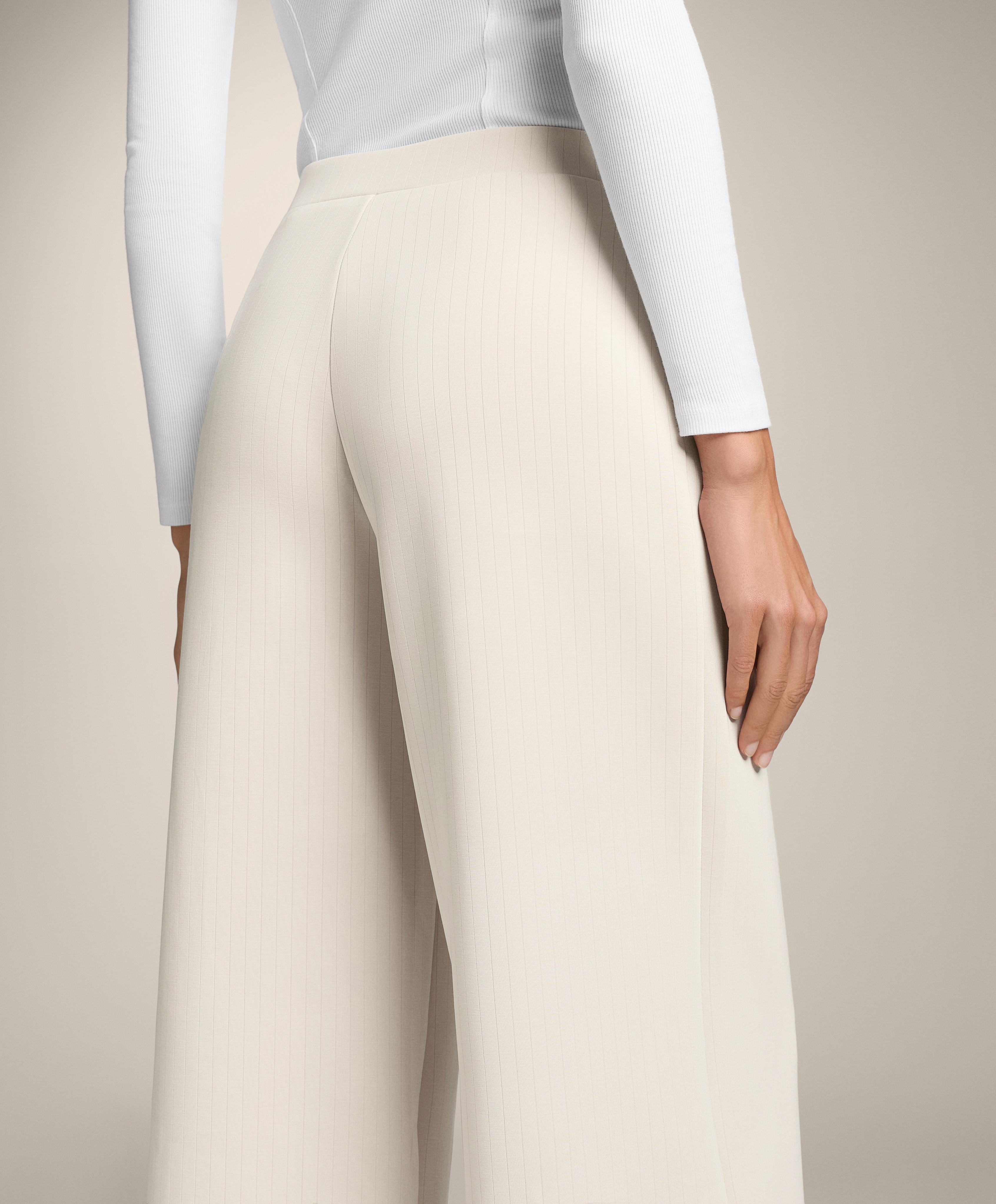 Soft-touch modal straight-leg trousers with stripes - Sale Soft-touch modal straight-leg trousers with stripes - Sale