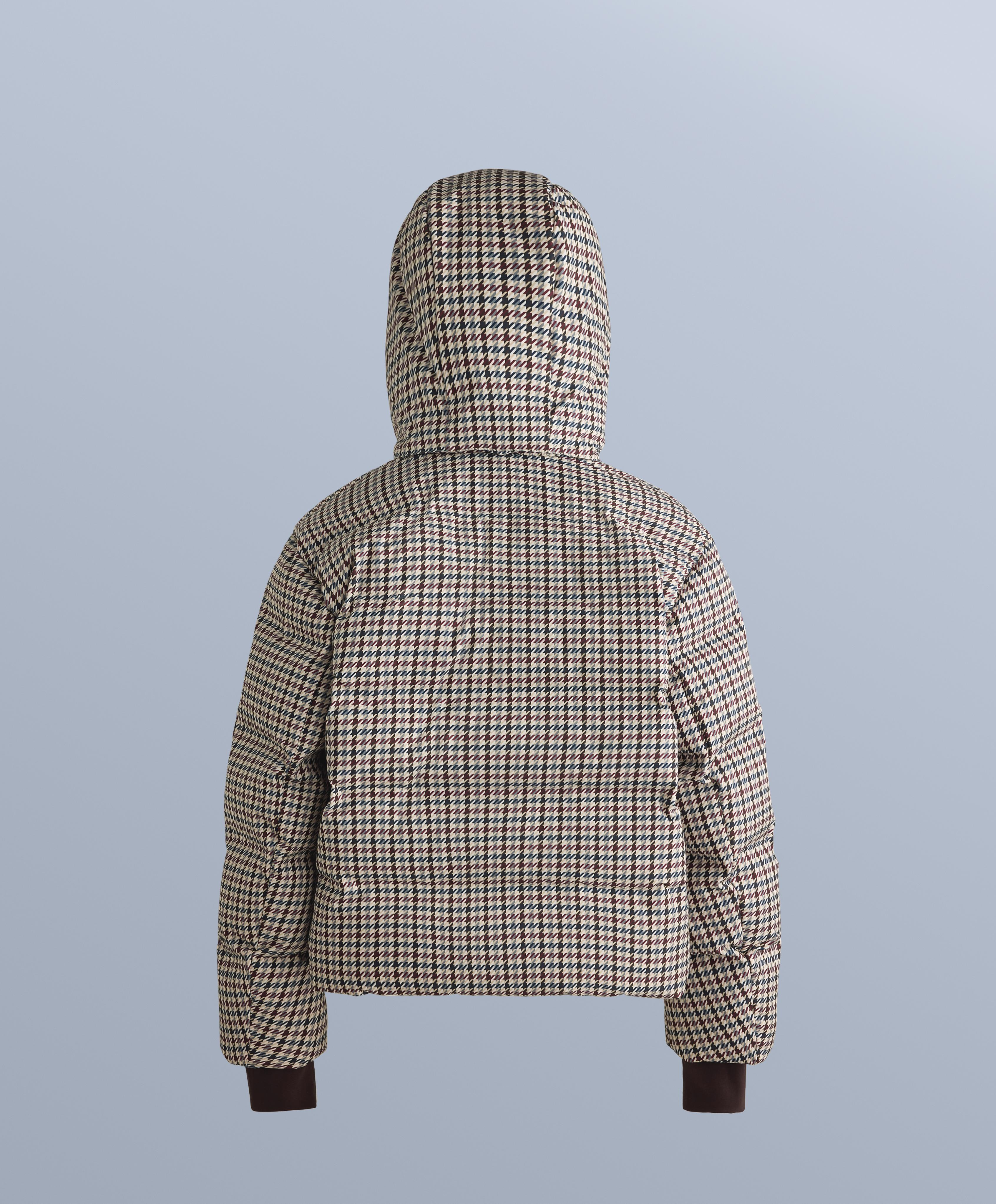 Printed padded jacket 80% down and 20% feather MINARDI PIUME SKI 10k — PALE MINK