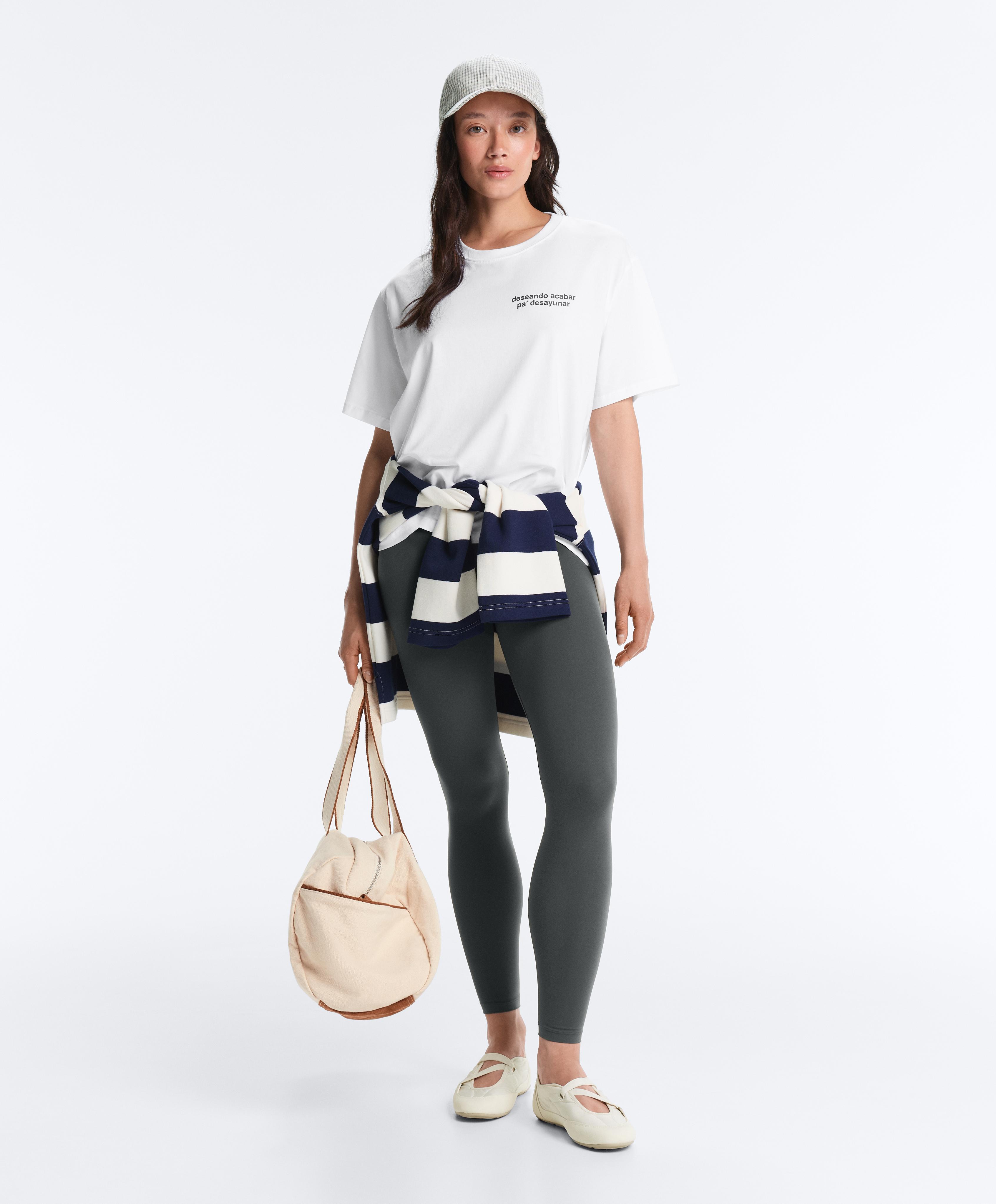 Comfortlux high-waisted ankle-length leggings — STEEL GREY