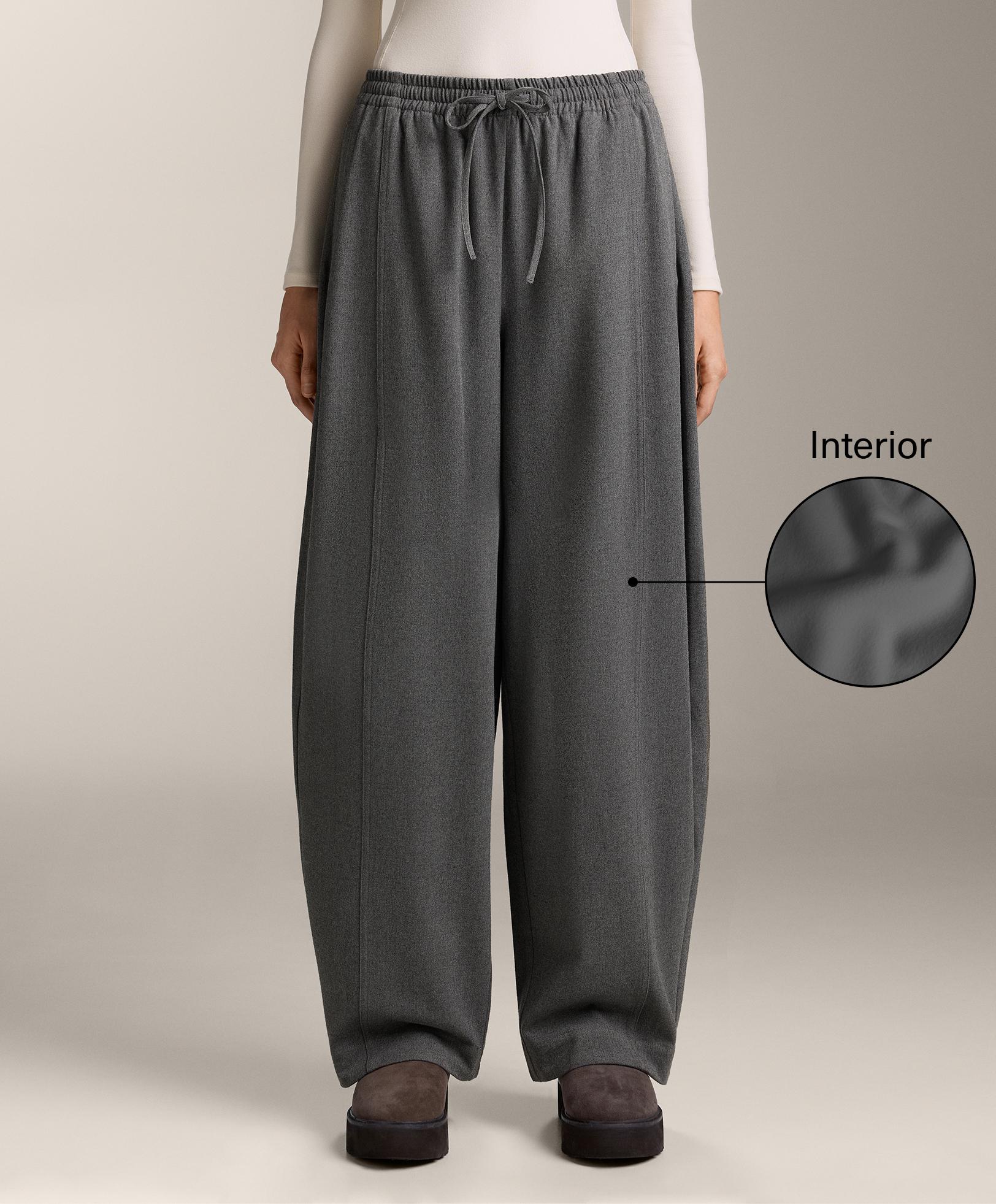 Брюки свободного кроя из плотной ткани - Распродажа