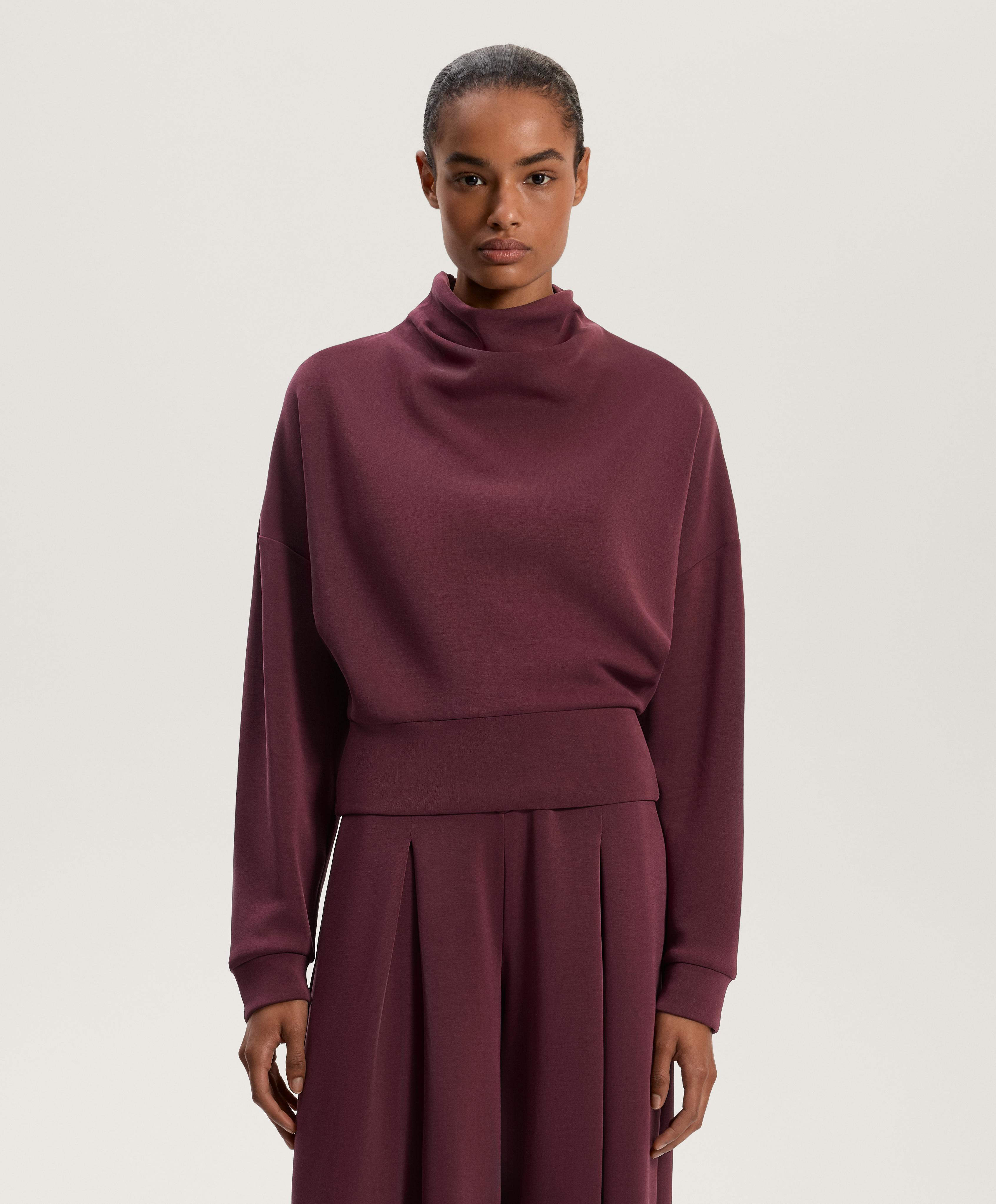 Sudadera cuello vuelto con modal tacto suave