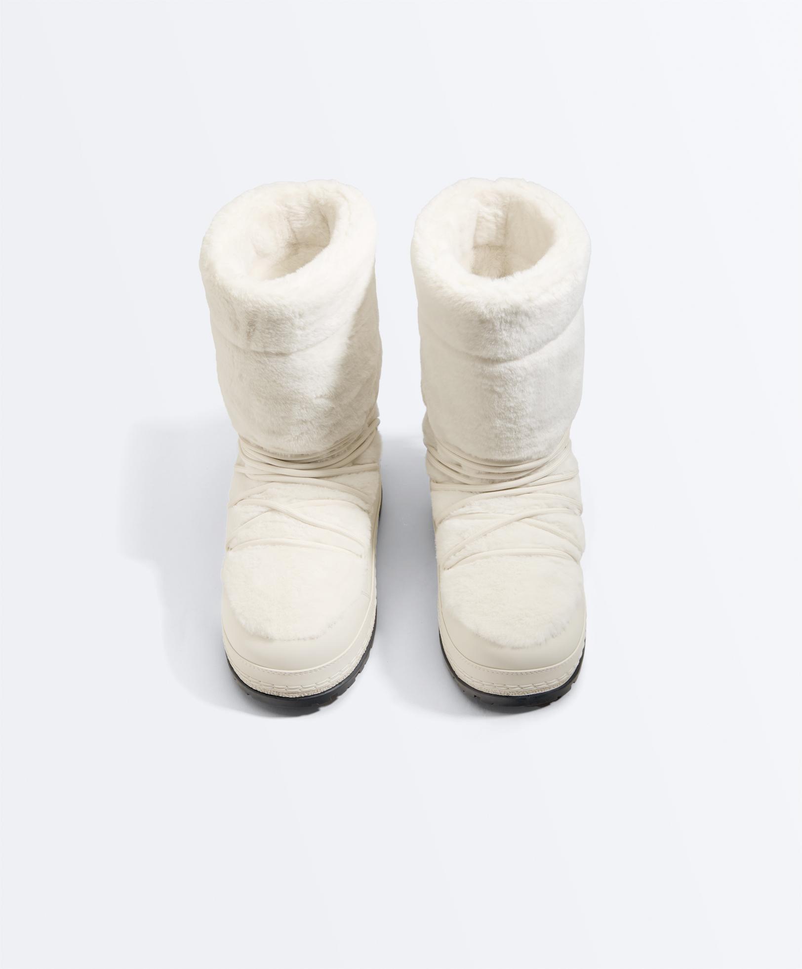 Lace-up technical faux fur boots Lace-up technical faux fur boots