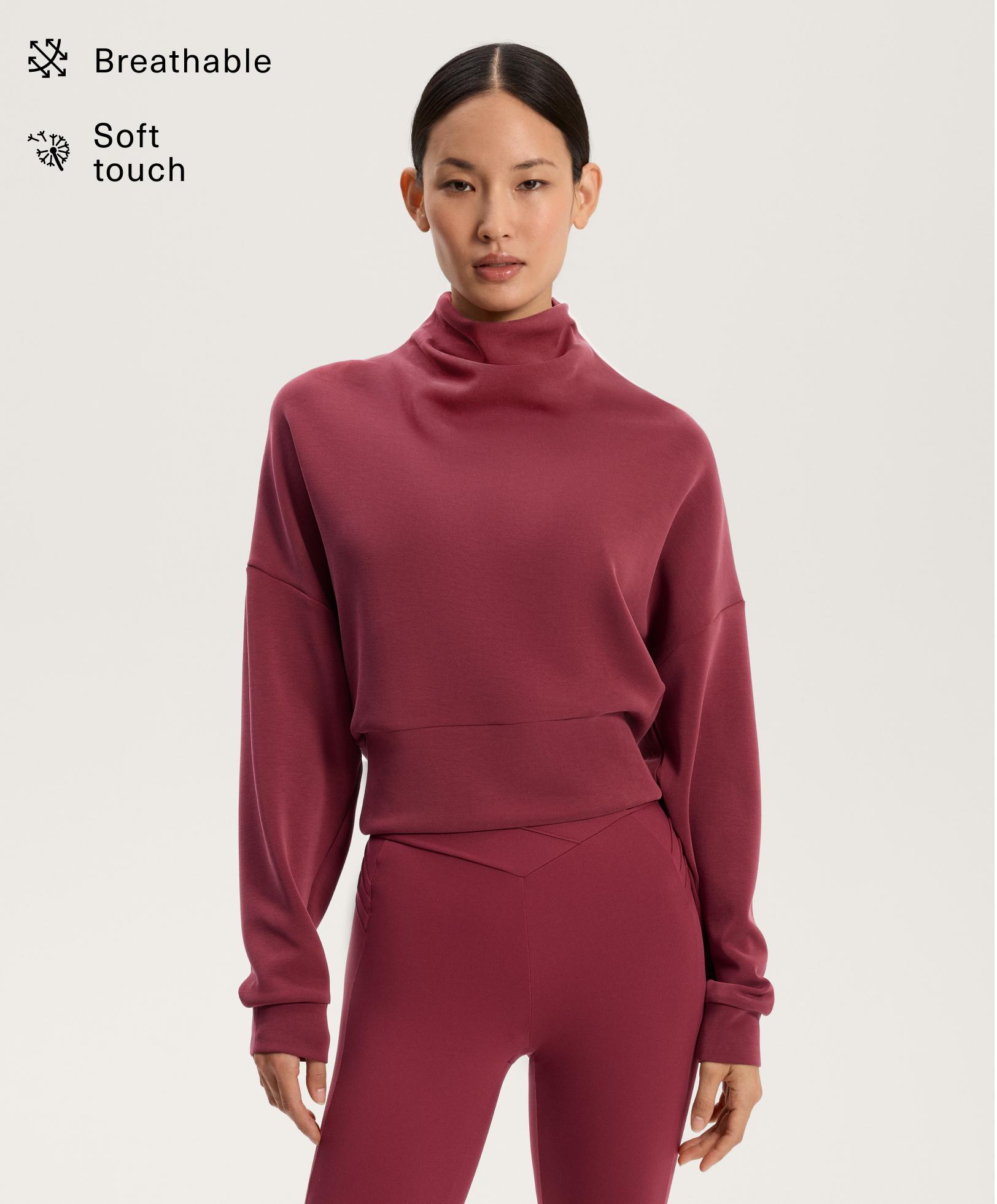 Soft-touch modal roll-neck sweatshirt Soft-touch modal roll-neck sweatshirt