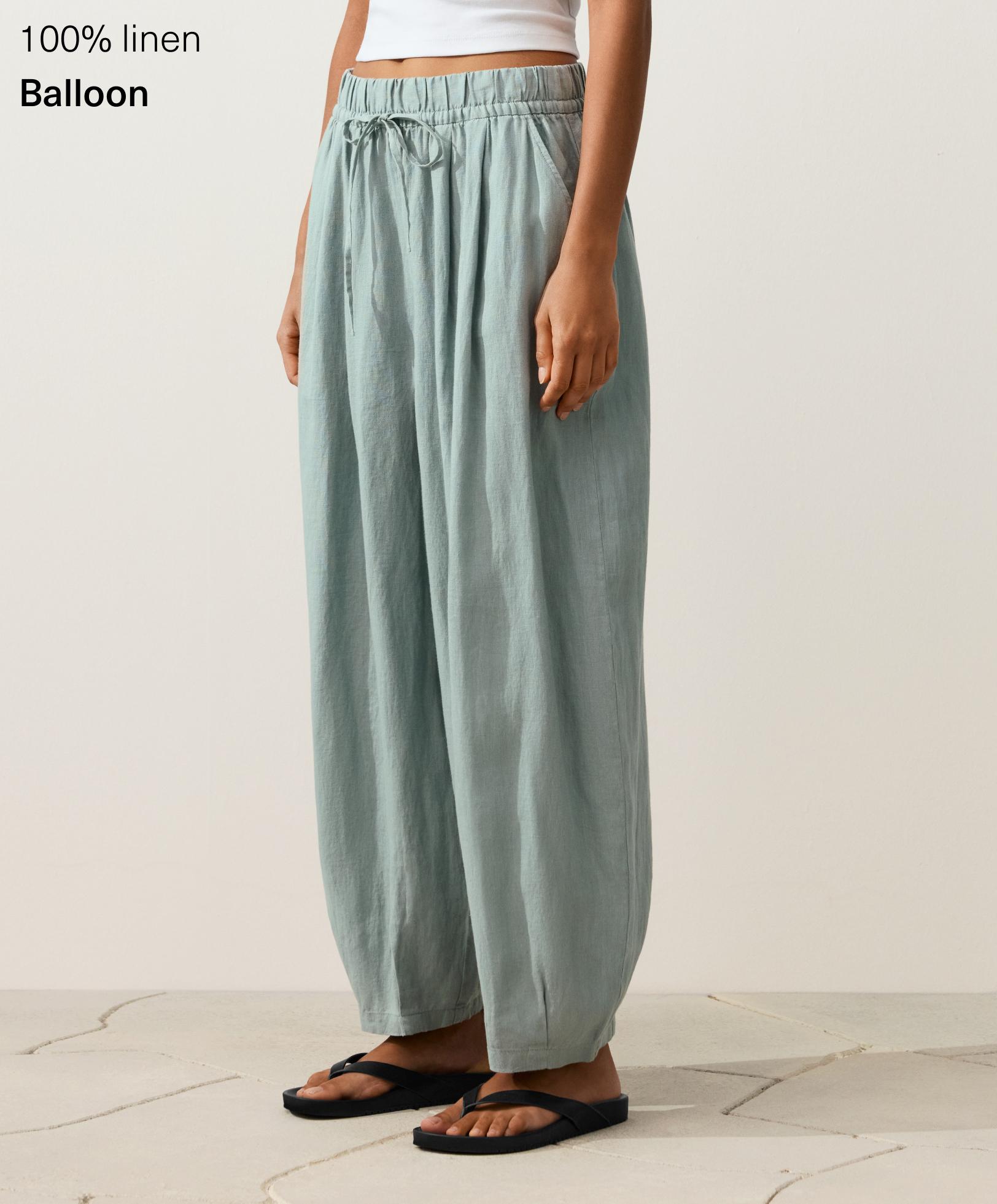 Pantalon balloon 100 % lin Pantalon balloon 100 % lin