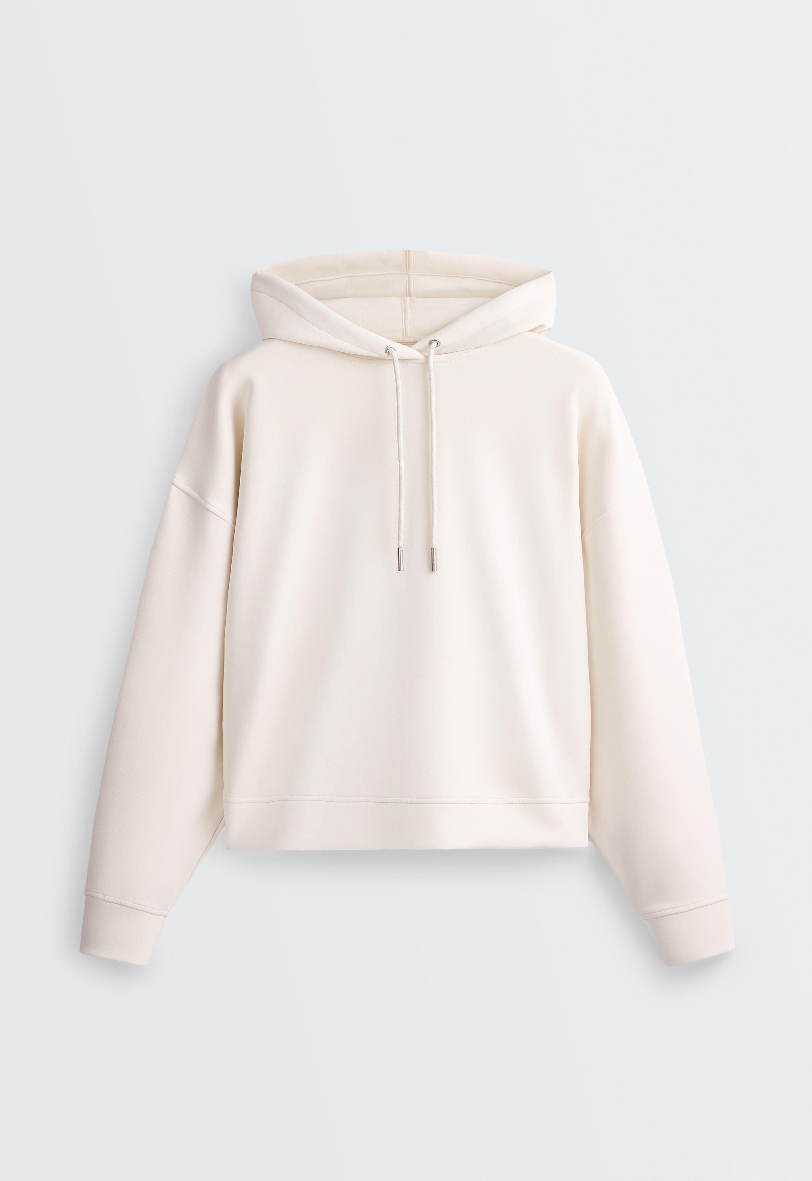 Boxy sweatshirt with brushed modal