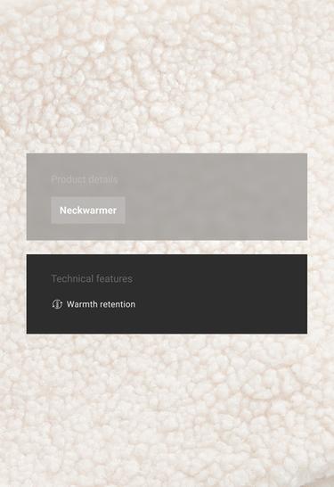 Faux-shearling neck warmer — ECRU 2