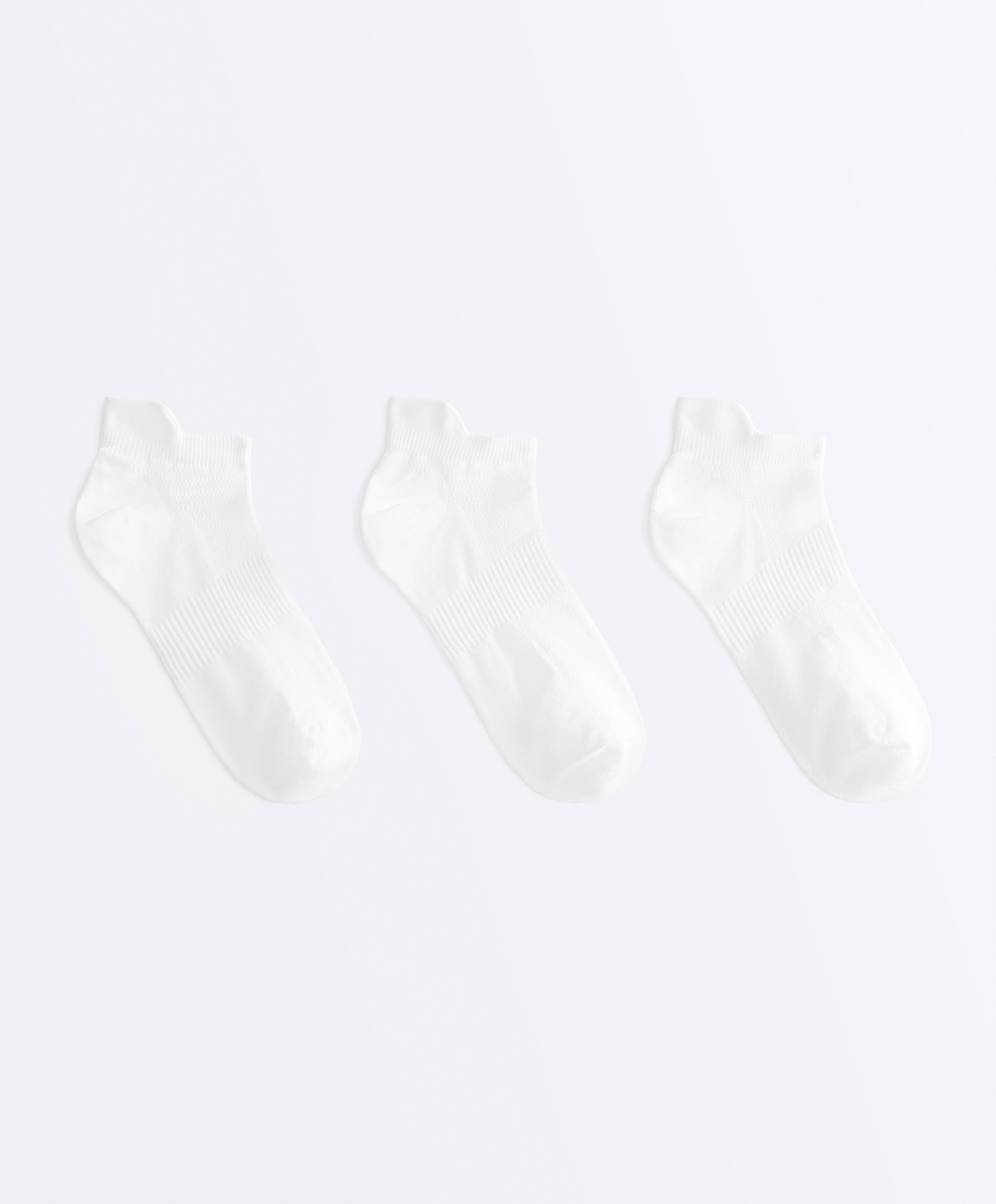 3 paires de chaussettes sneaker avec languette en mélange de polyamide pour le sport