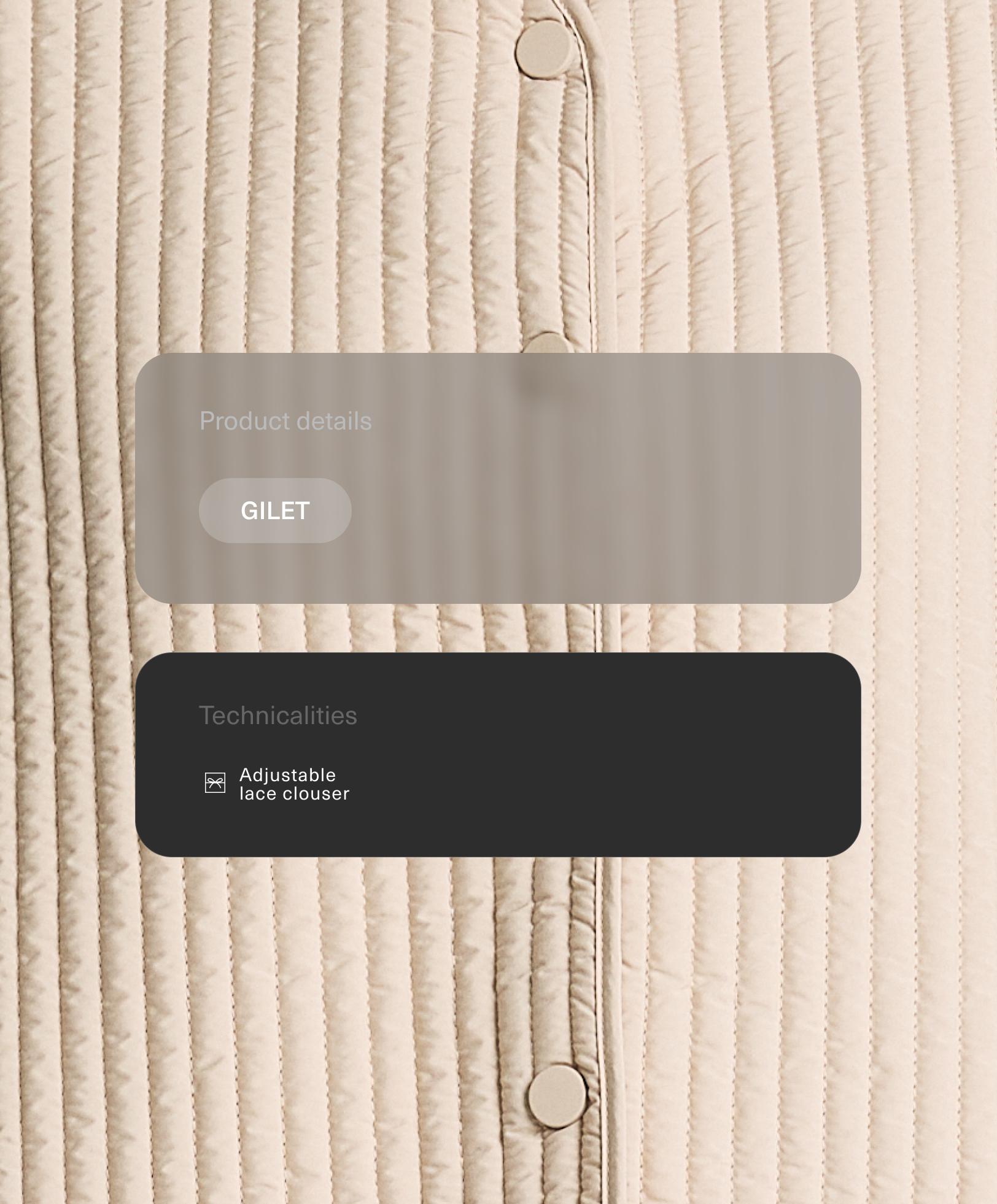 Tenká prošívaná nylonová vesta Tenká prošívaná nylonová vesta