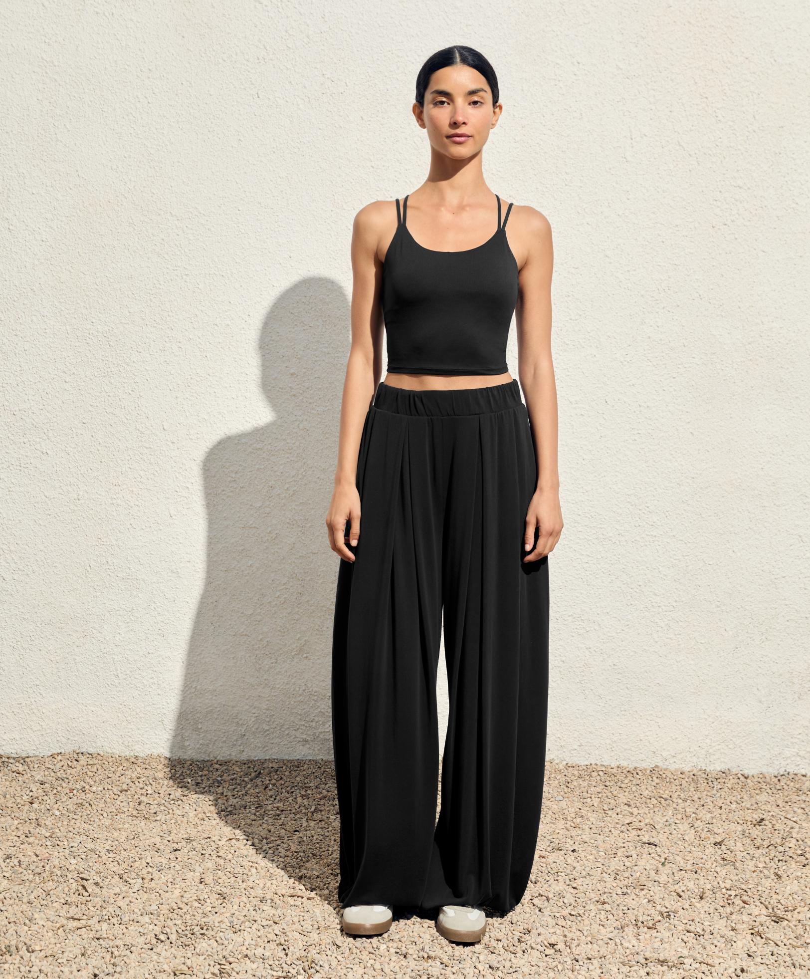 Modal blend puffed trousers