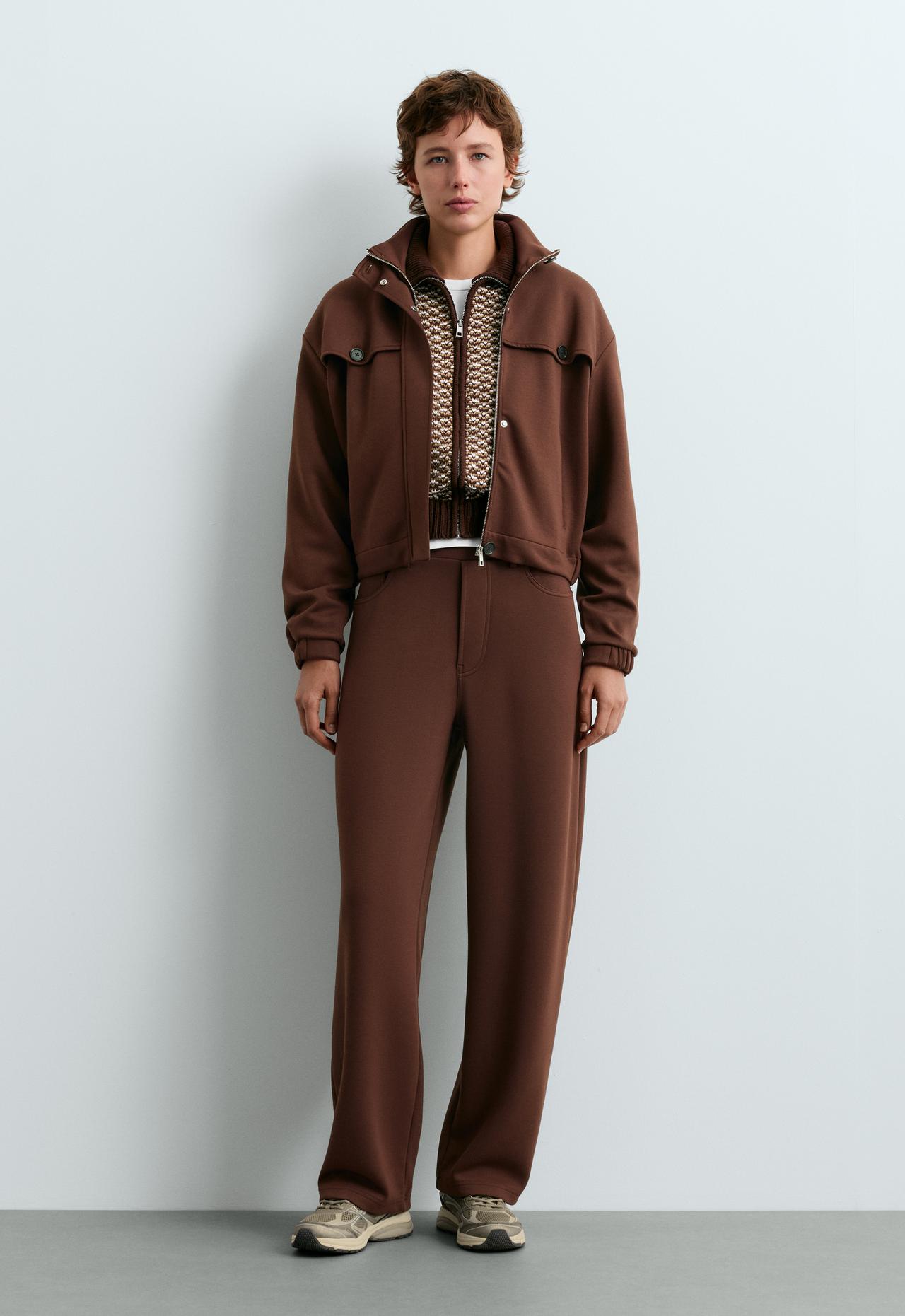 High-neck cropped jacket — COCOA