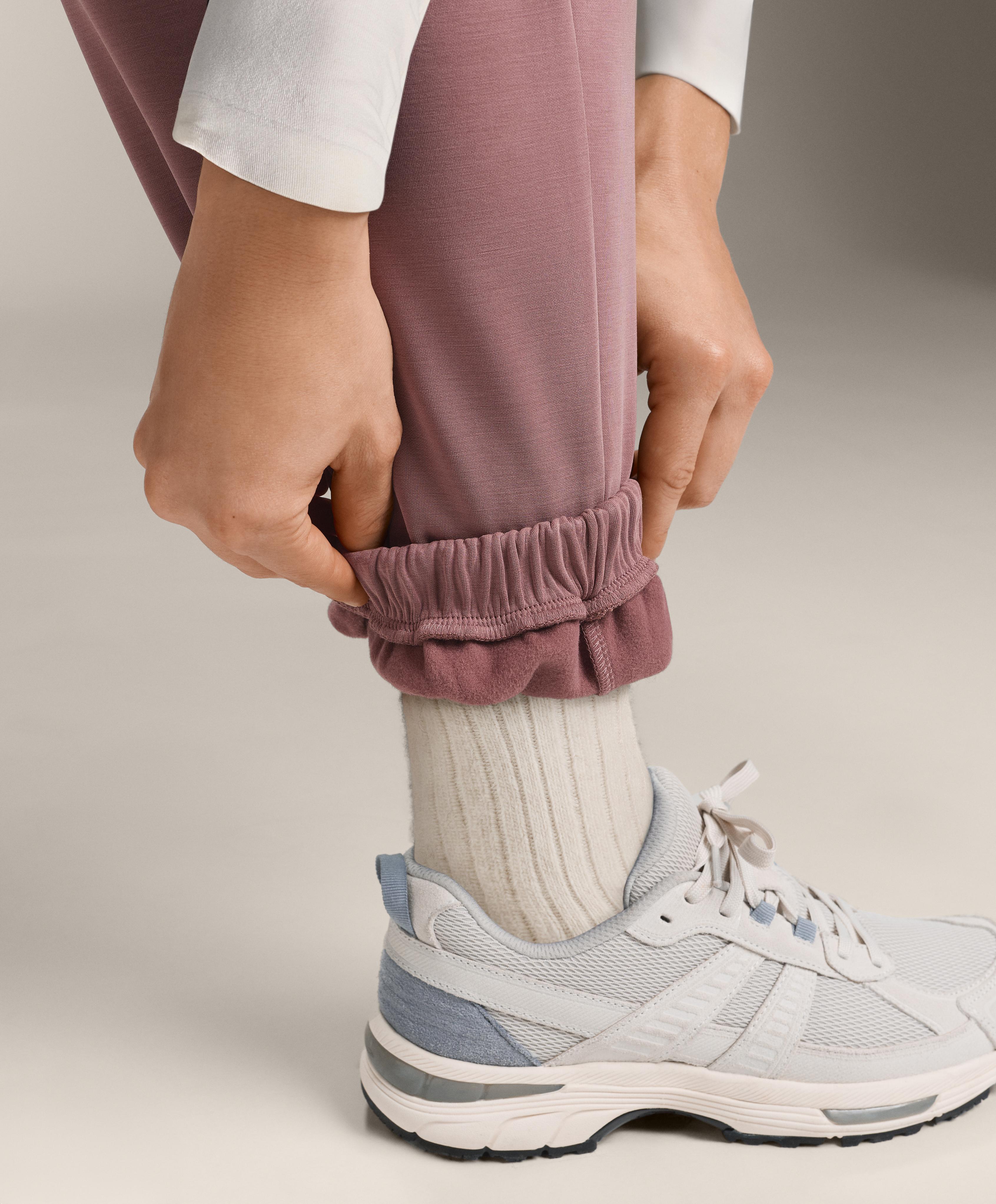 Brushed modal joggers — PINK-MAUVE