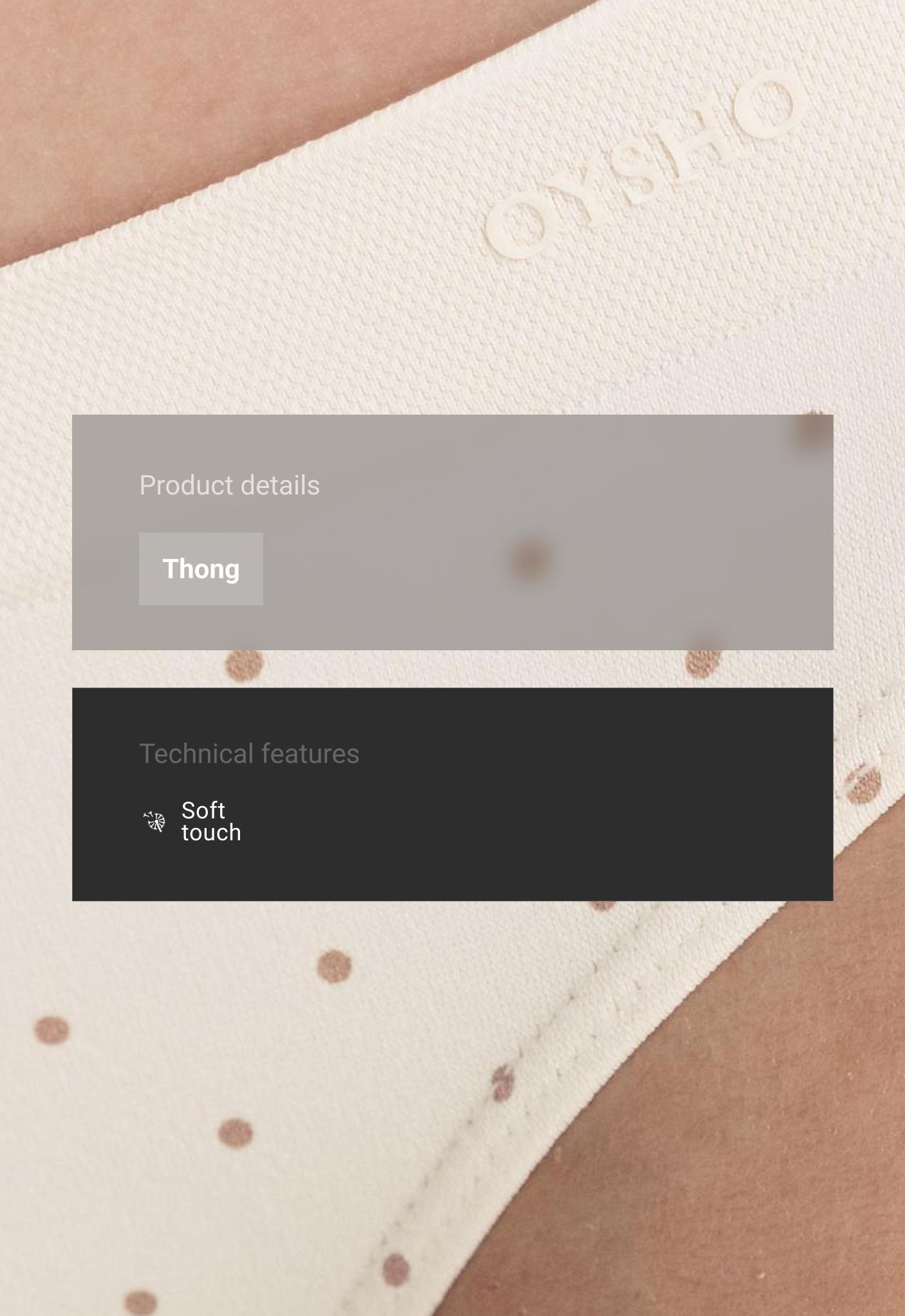 5 seamless soft-touch thongs — MINK