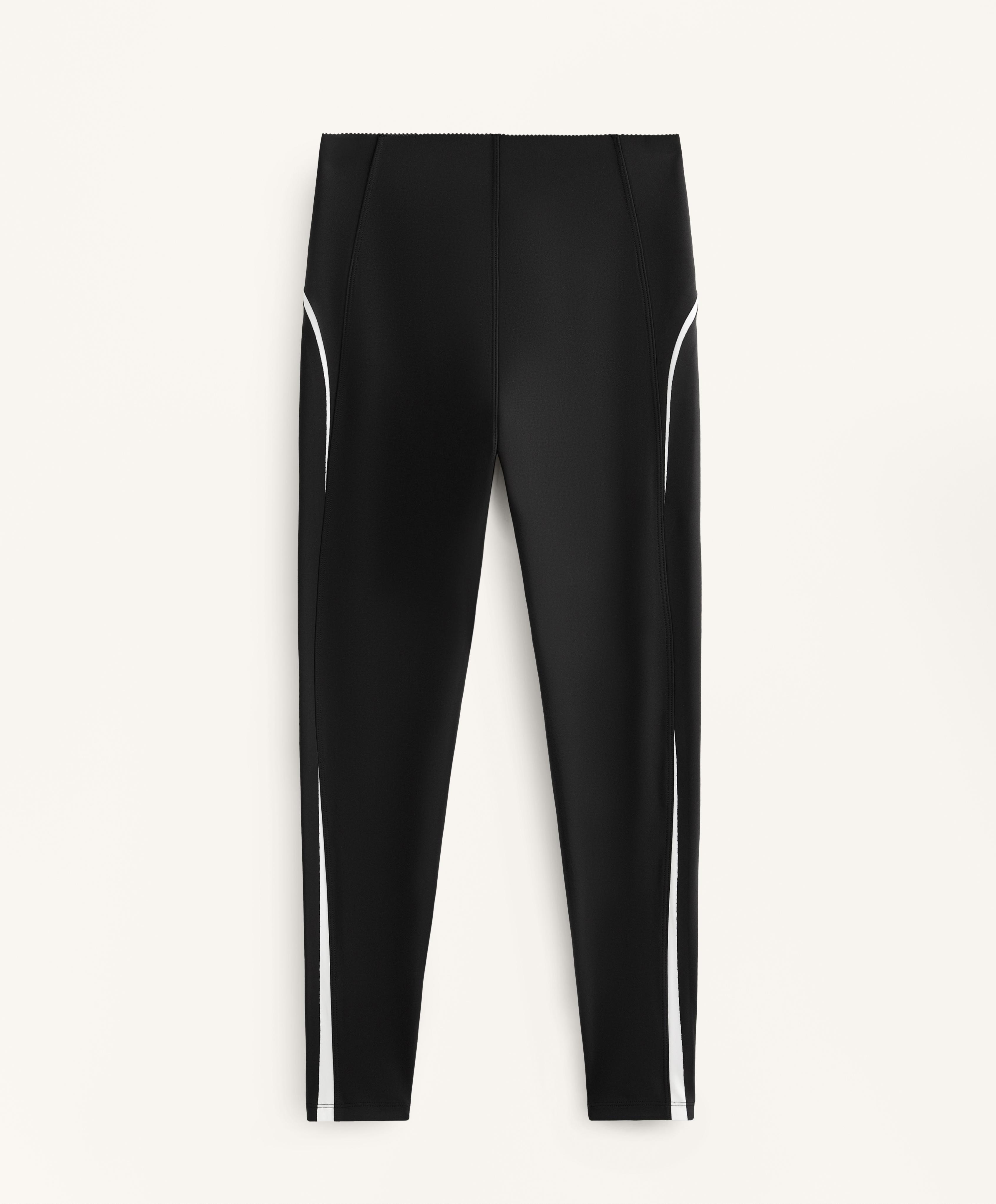 Compressive high-rise piping core-control 65cm ankle-length leggings - Sale