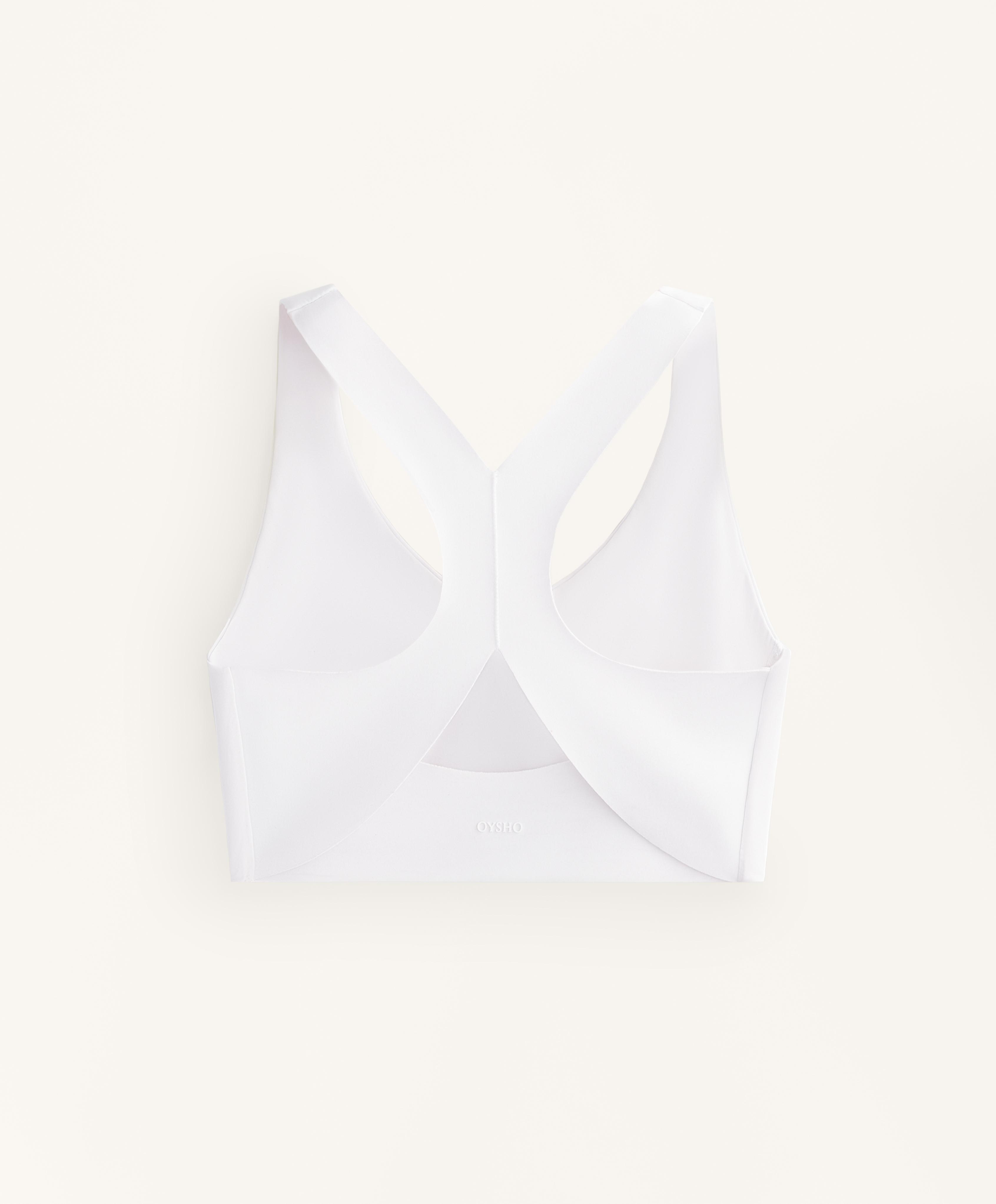 Medium-support compressive bra with cups