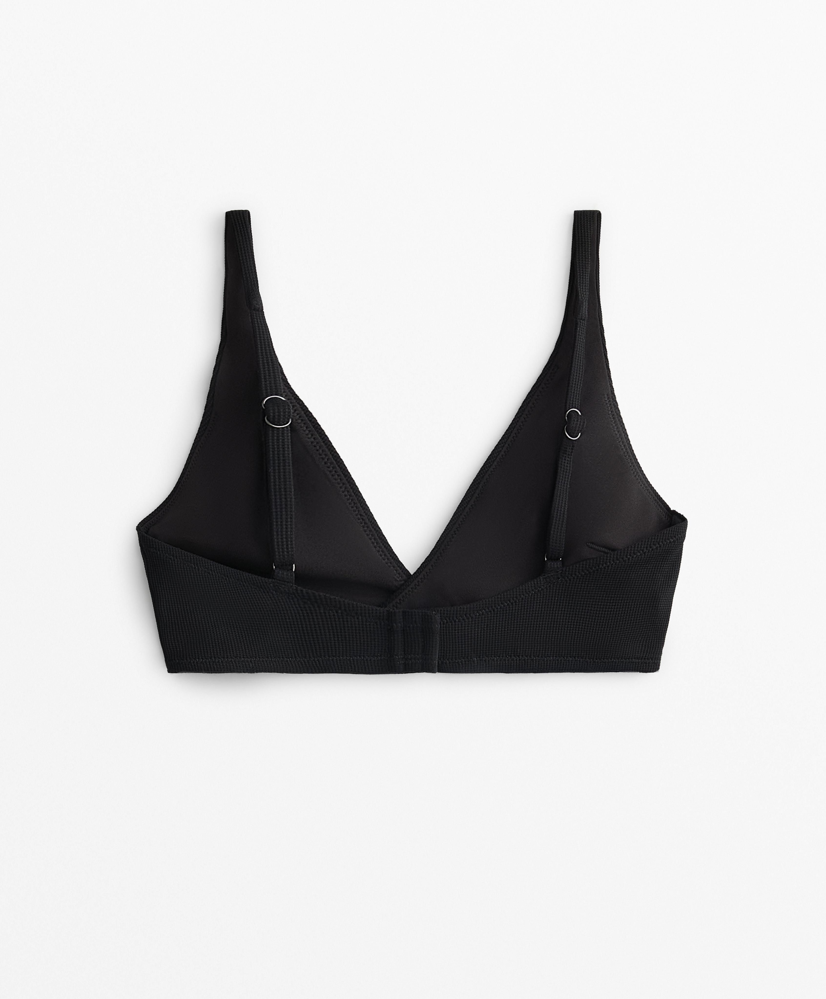 Bikinitop med halter-udskæring, krydset design, piqué