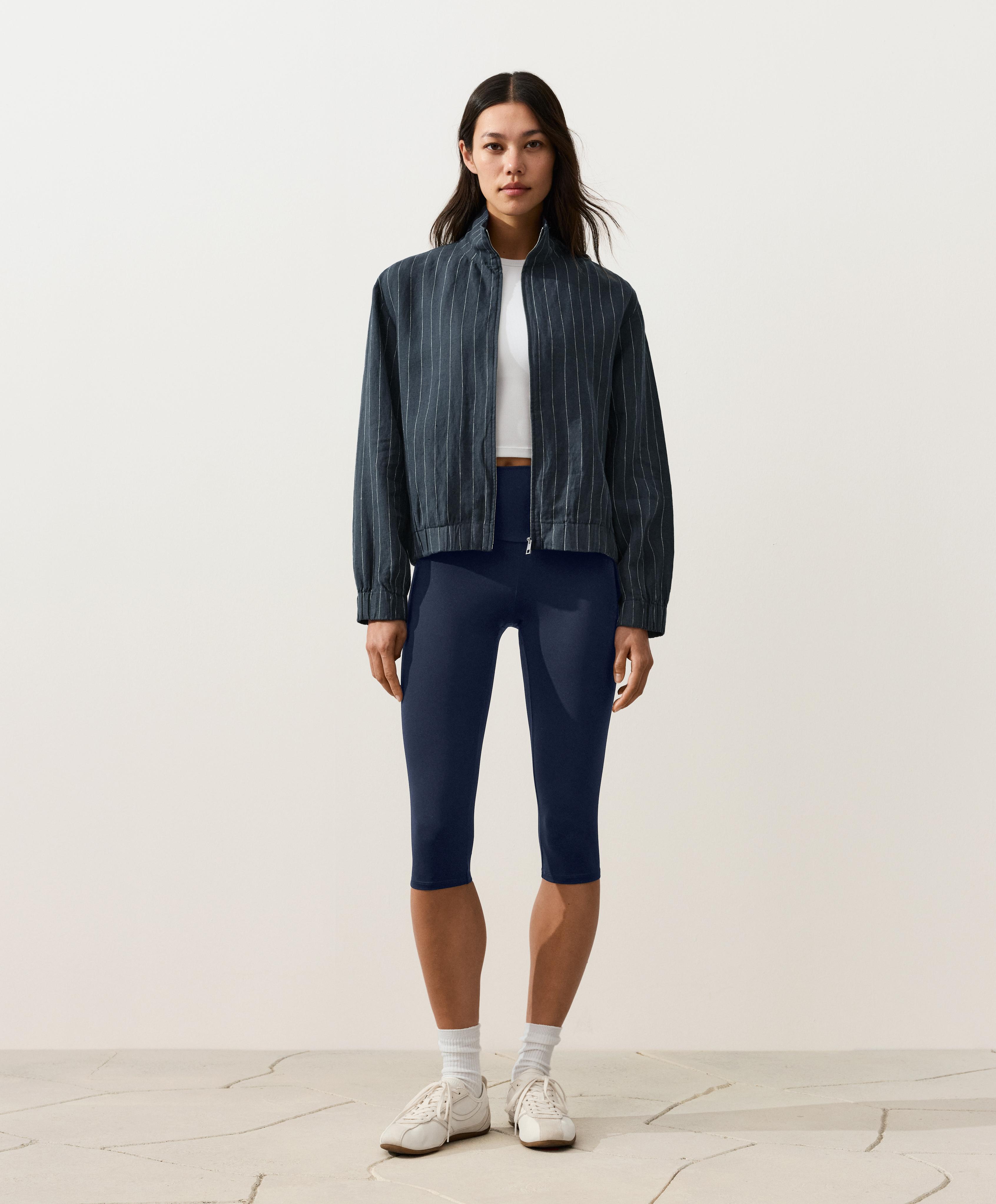 Яке с висока яка 100% лен на райе Яке с висока яка 100% лен на райе