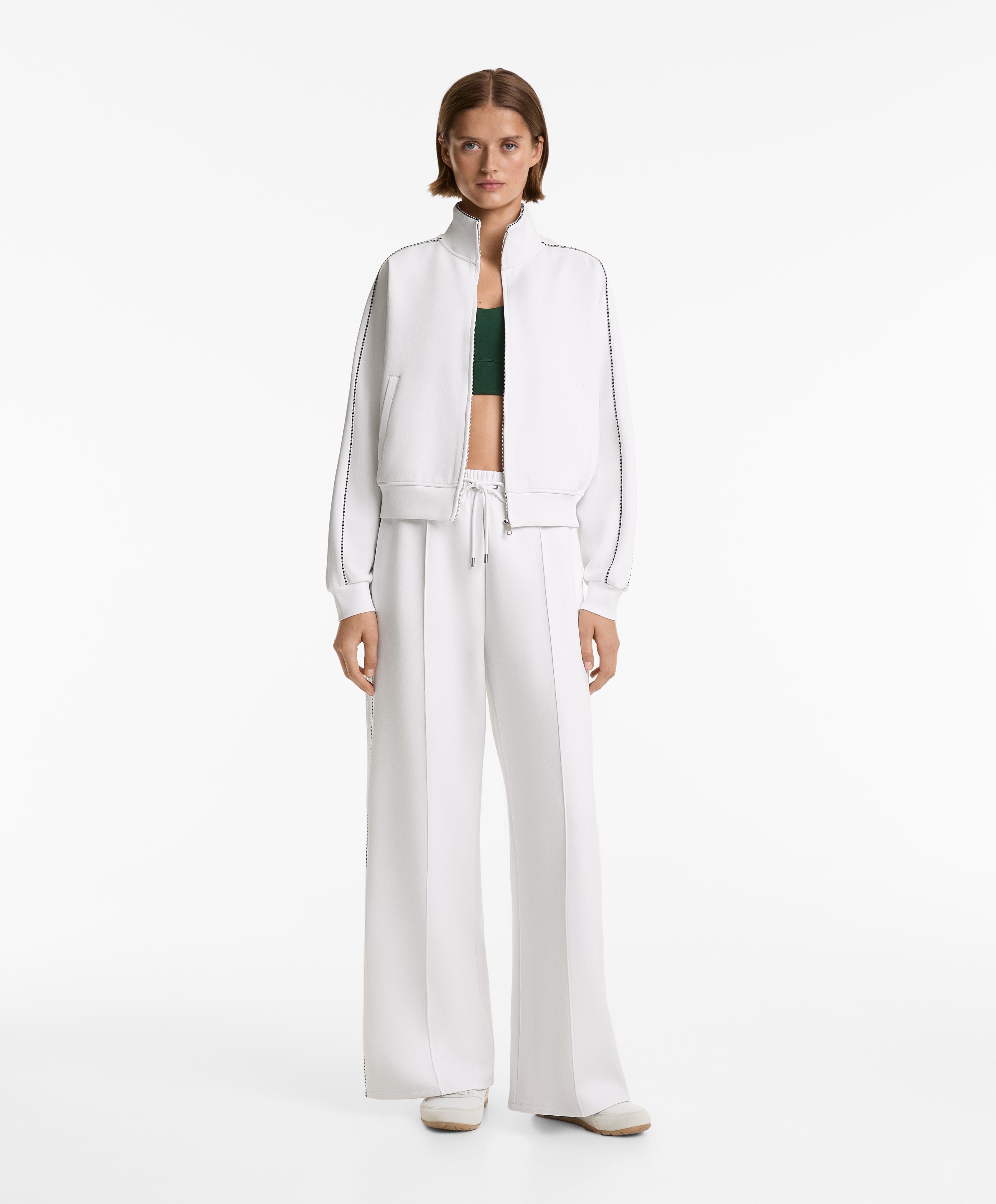 جاكيت بثنيات أنبوبية بيكيه متوسط الثقل بالقطن - تخفيضات جاكيت بثنيات أنبوبية بيكيه متوسط الثقل بالقطن - تخفيضات