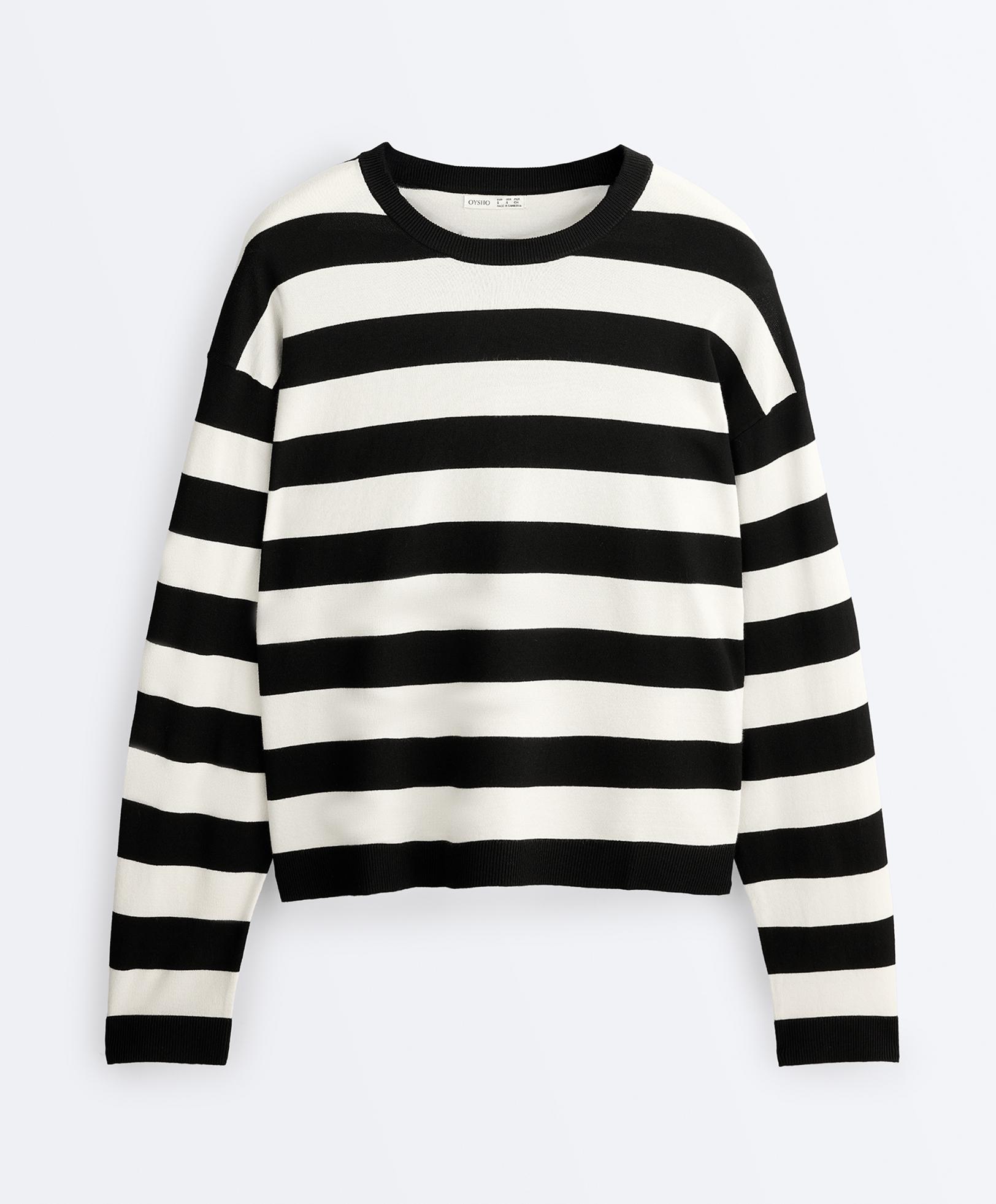 Striped knit jumper — PALE ECRU