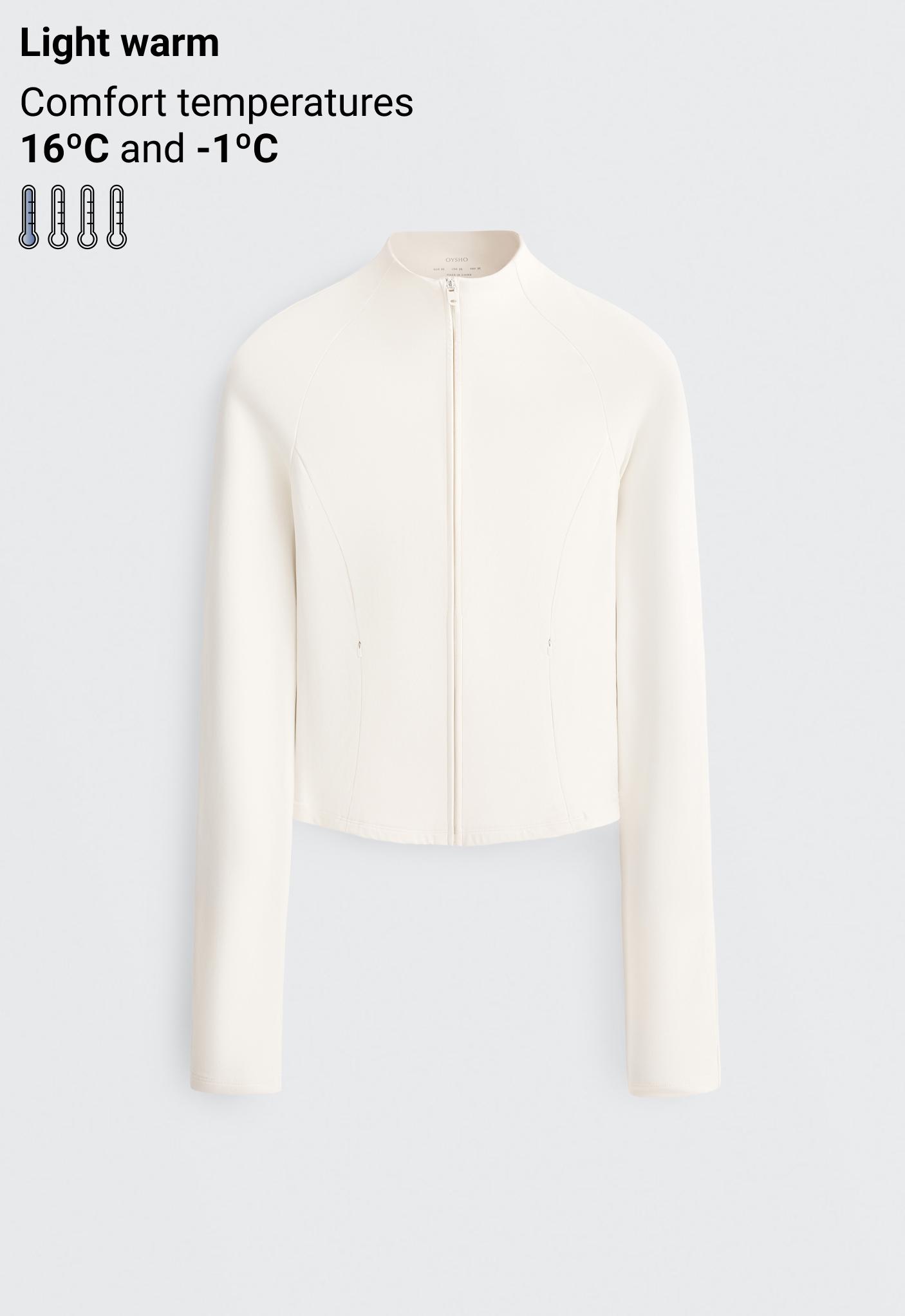 Light warm technical jacket — PALE ECRU