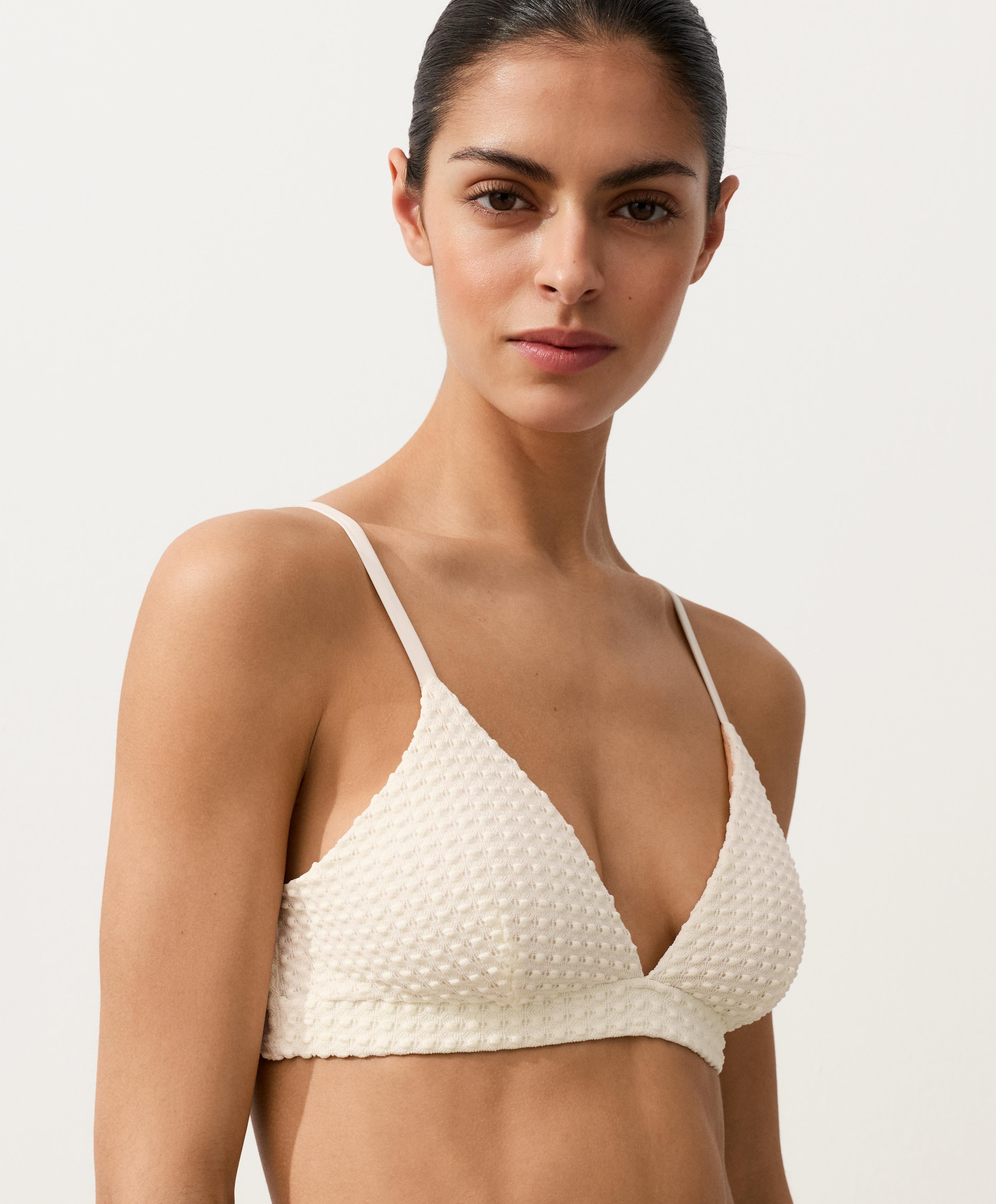 Bikini top triangular crochet burbuja