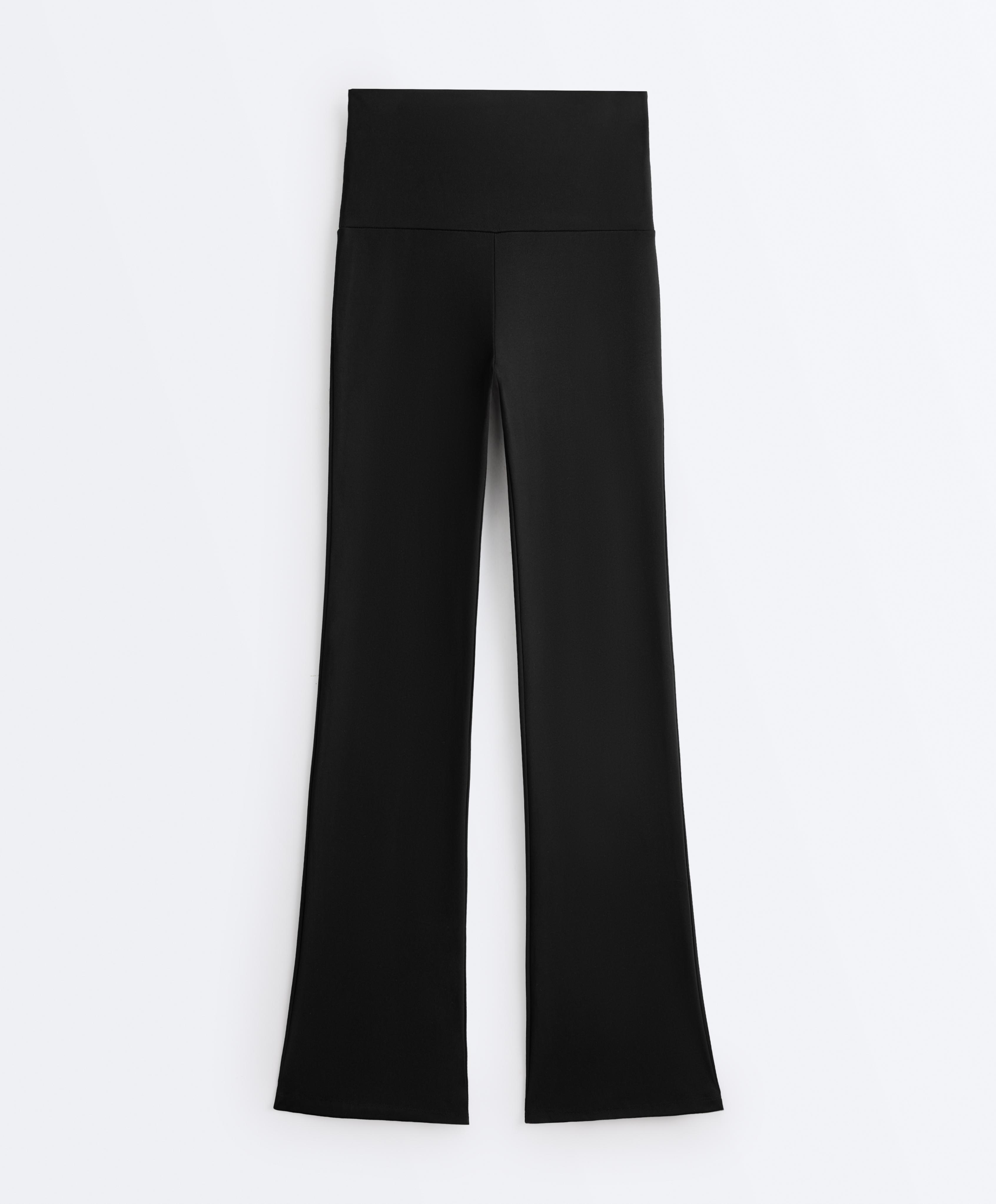 High-rise Comfortlux flare trousers — BLACK