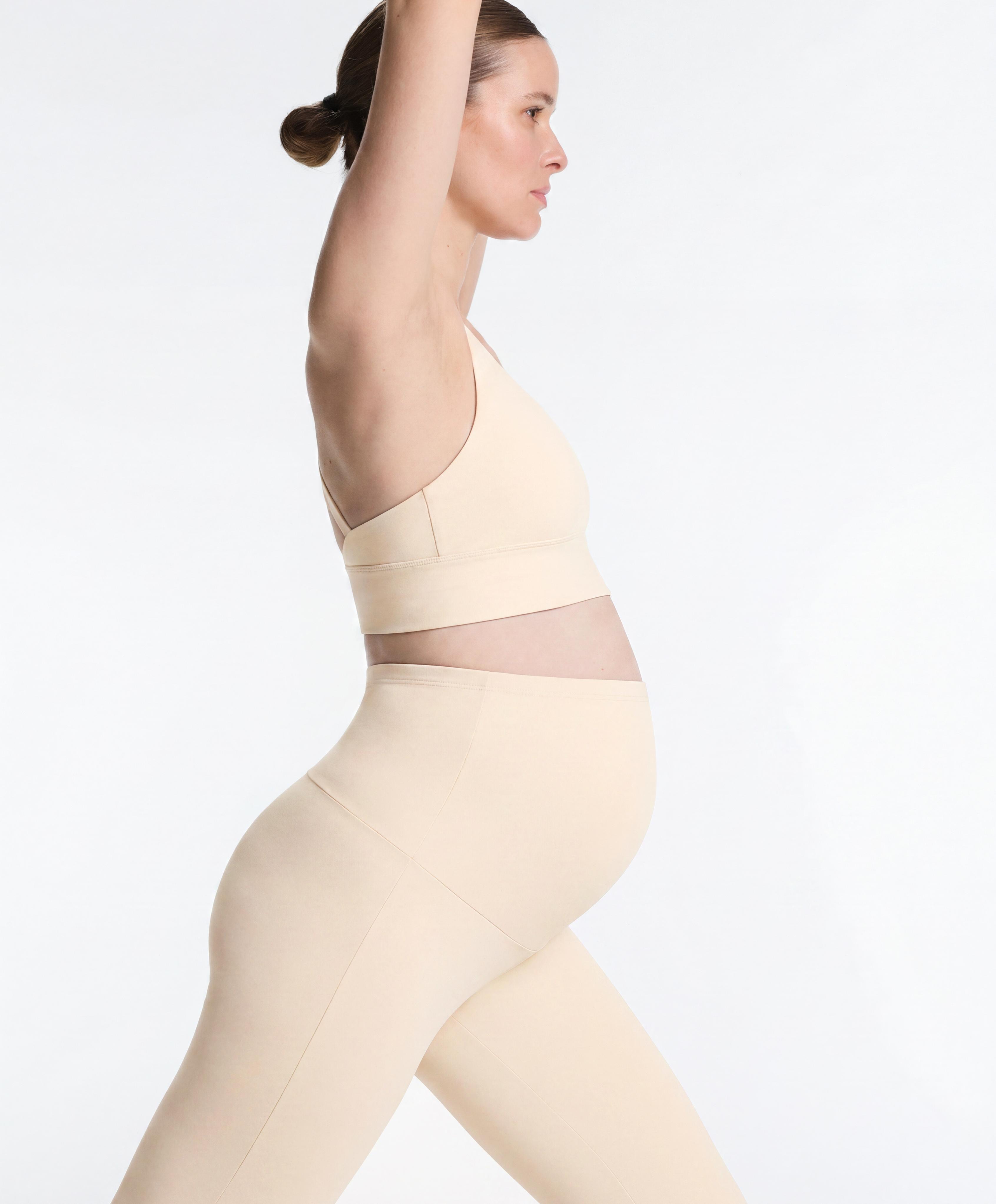 Comfortlux maternity straight-leg trousers — SAND