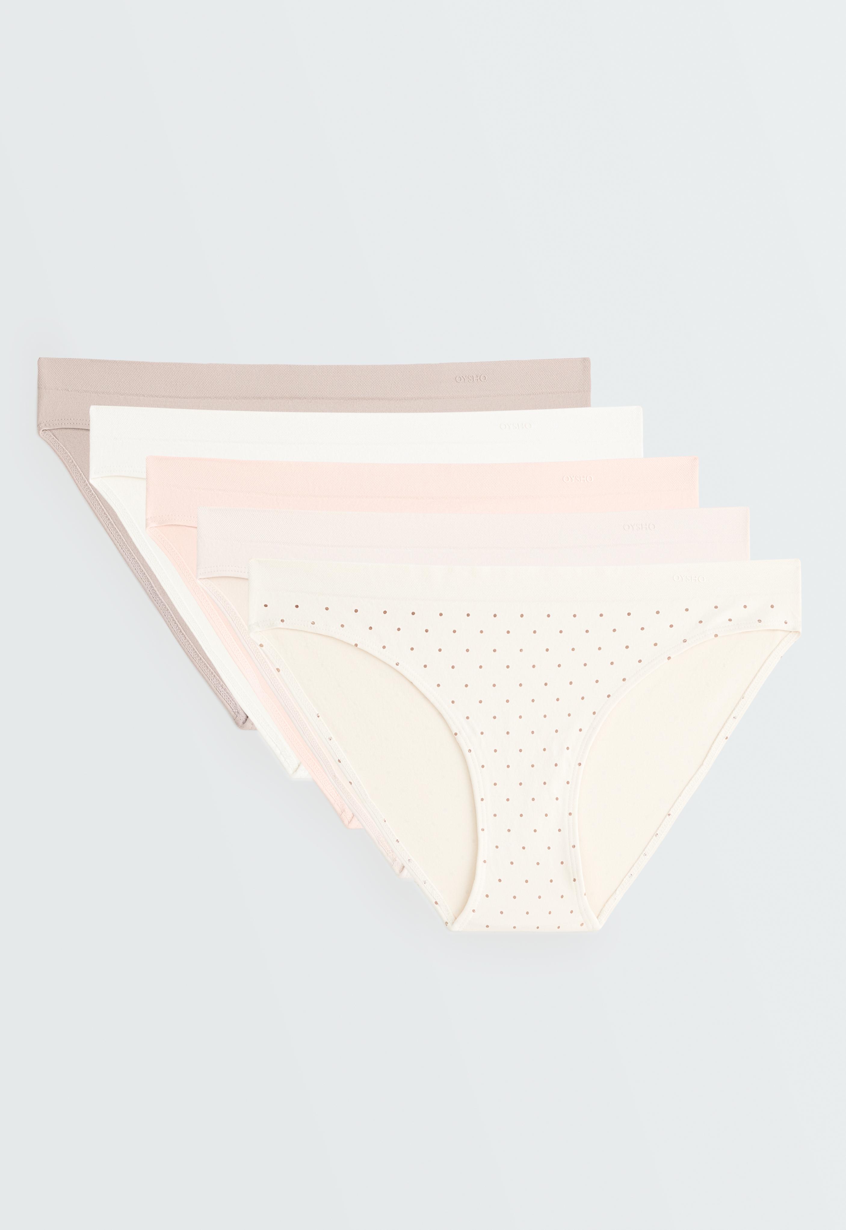 5 seamless soft-touch classic briefs — MINK
