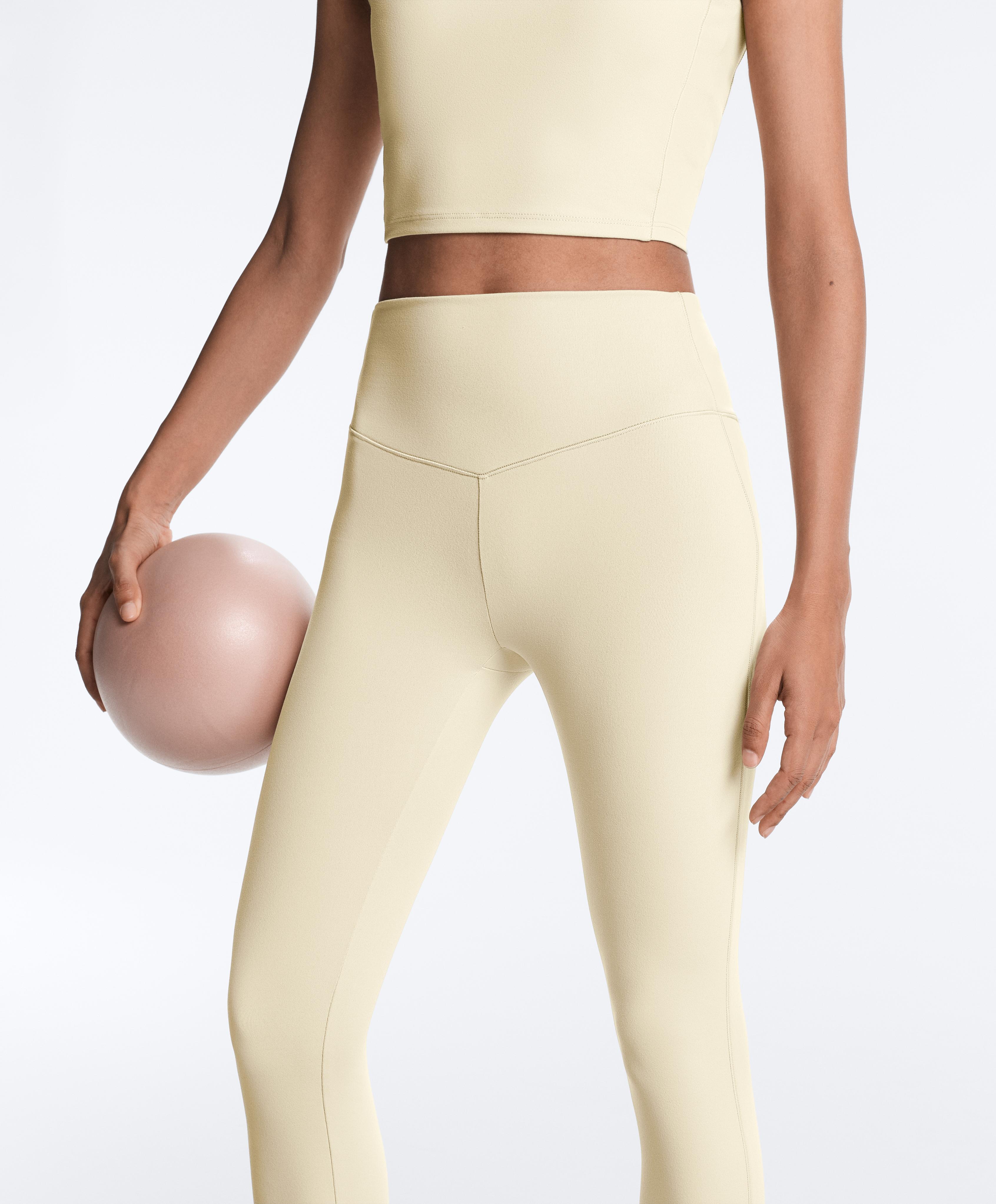 Evermove high-rise ankle-length leggings — PALE BEIGE MELANGE