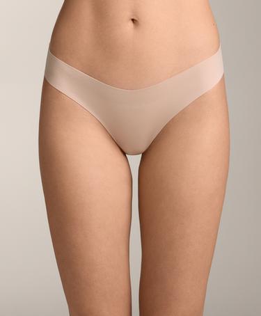 5 invisible polyamide blend V-cut classic briefs — BEIGE 2