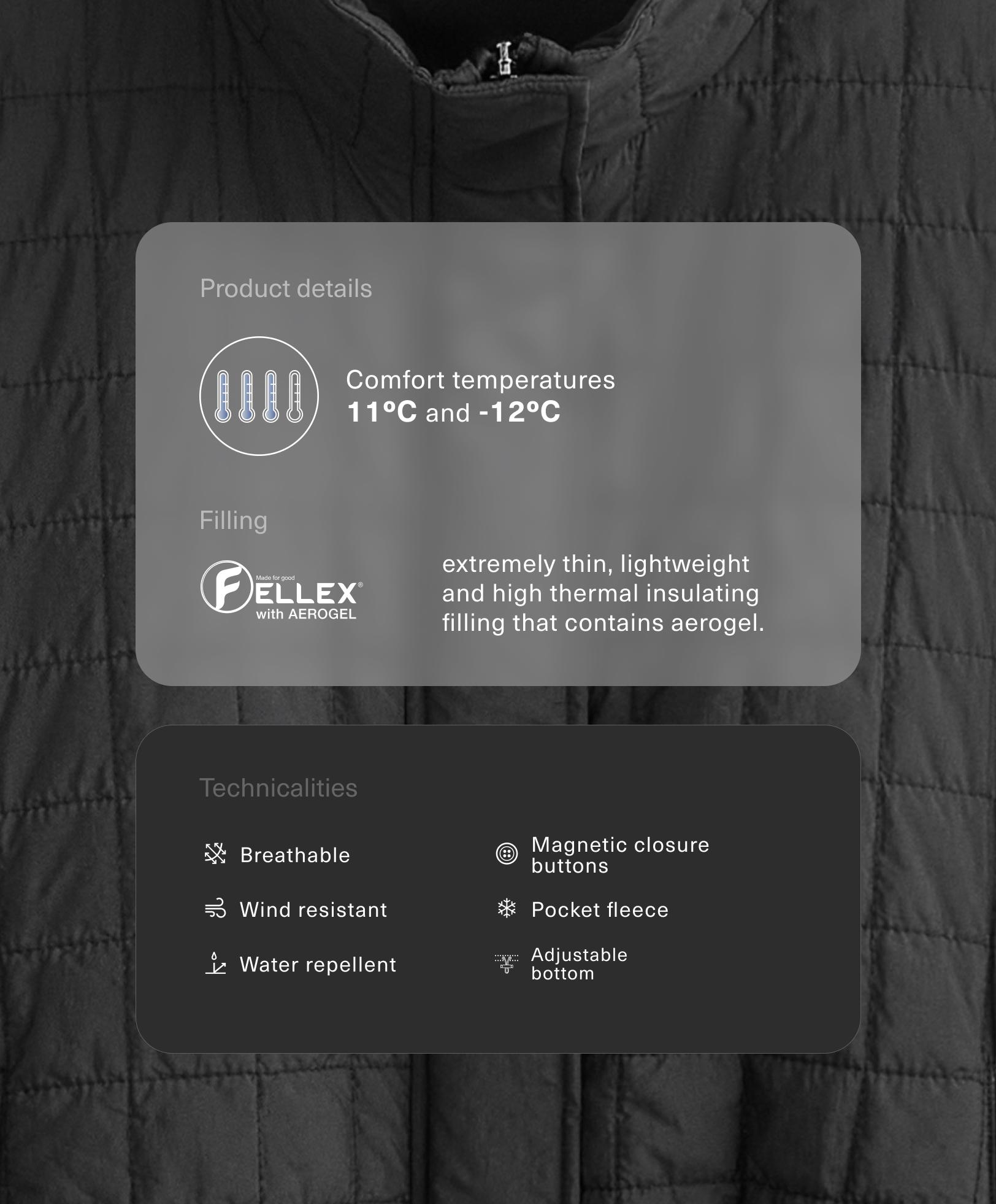 Короткая утепленная куртка FELLEX® AEROGEL