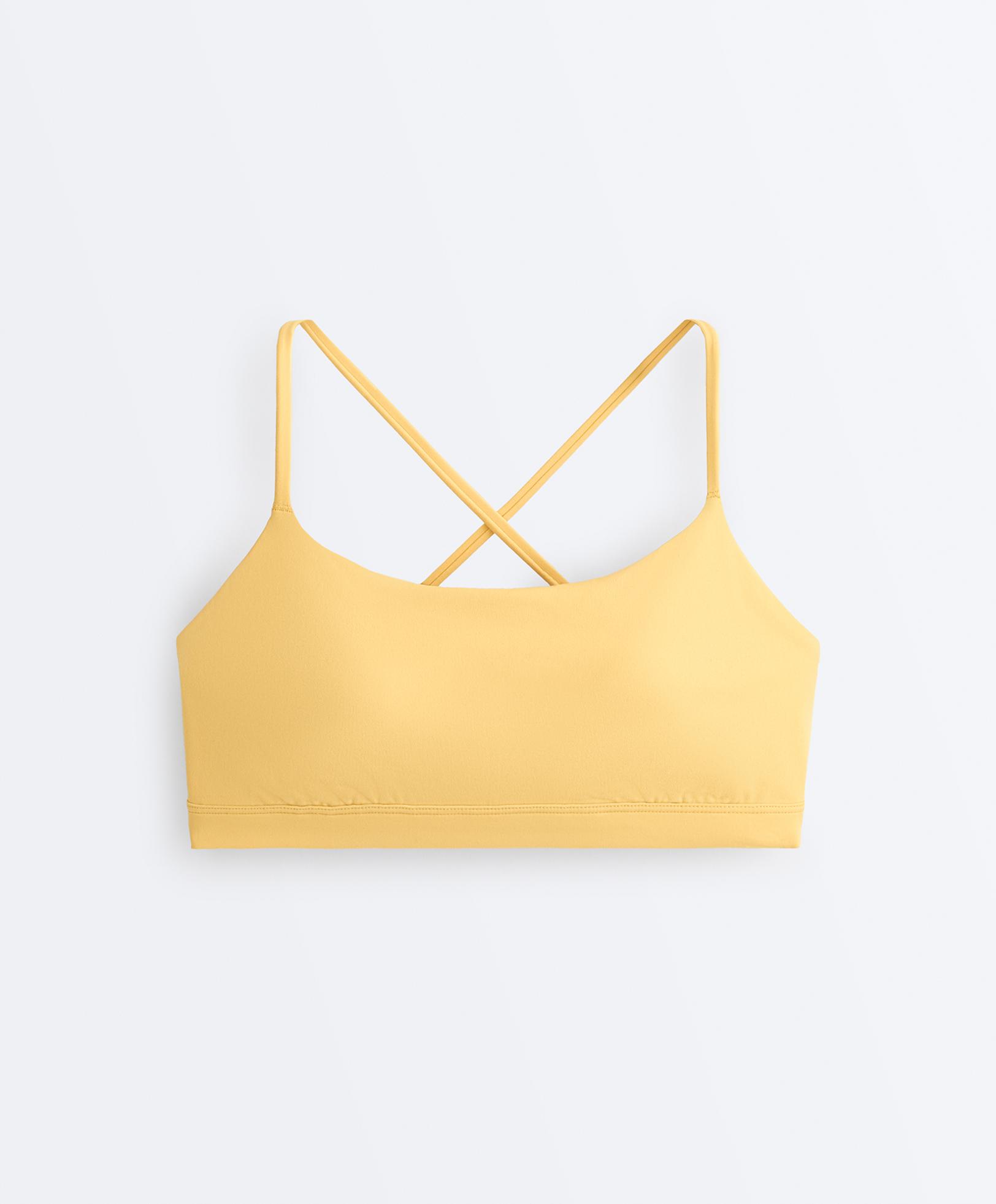 Low-support Comfortlux sports bra with straps — MID-YELLOW