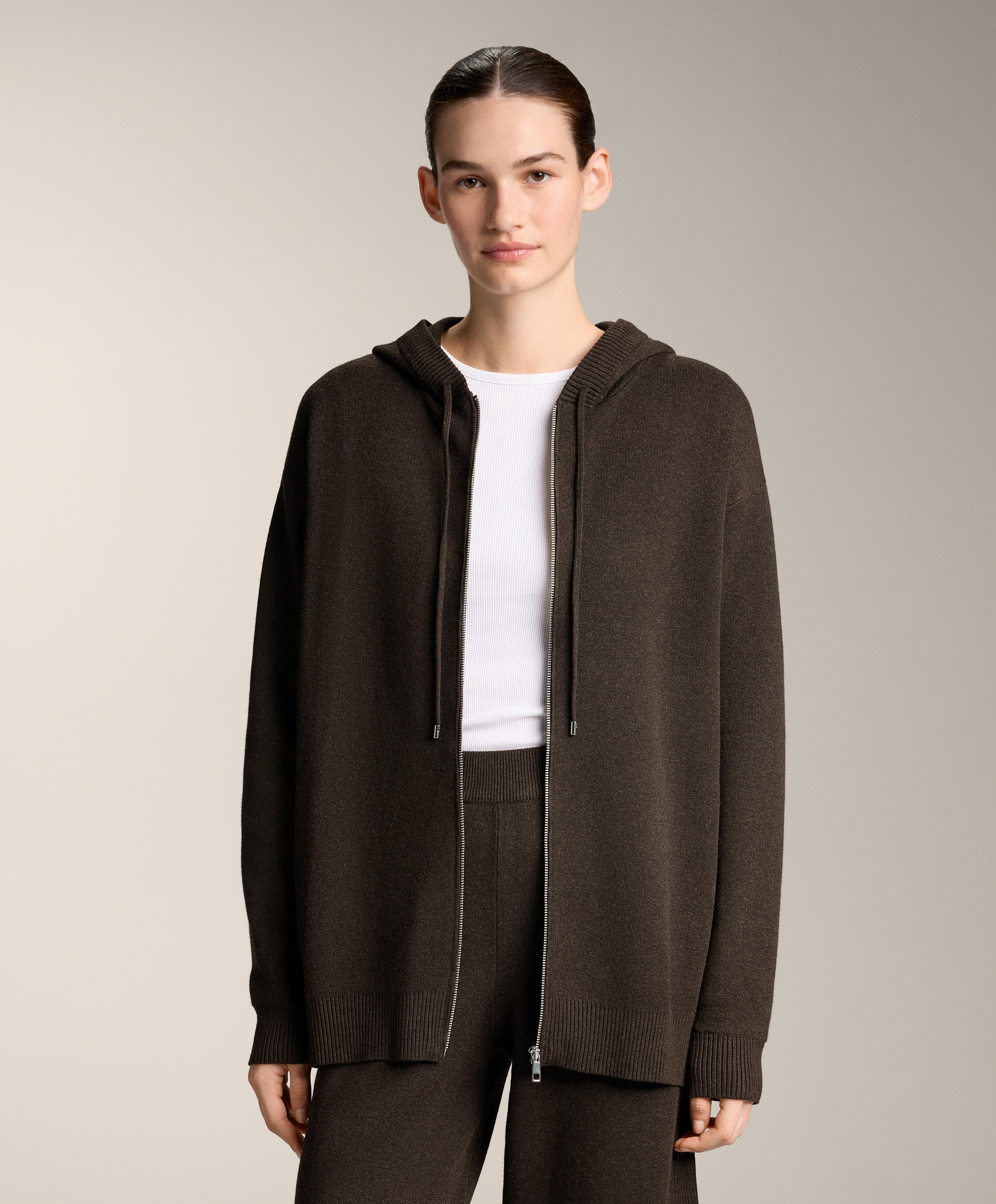 Long knit cardigan with hood | OYSHO United States