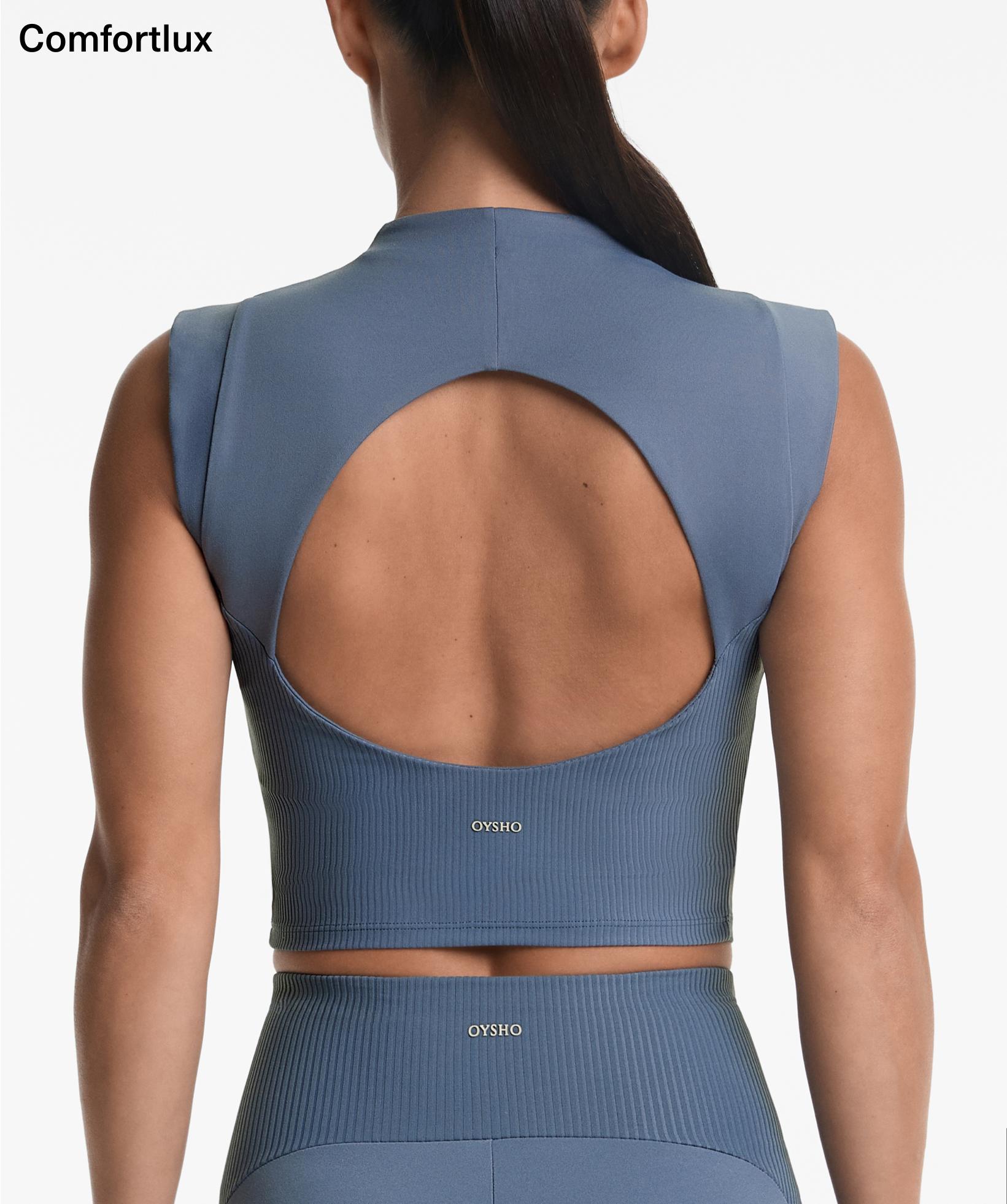 Tank top comfortlux rib à dos ouvert